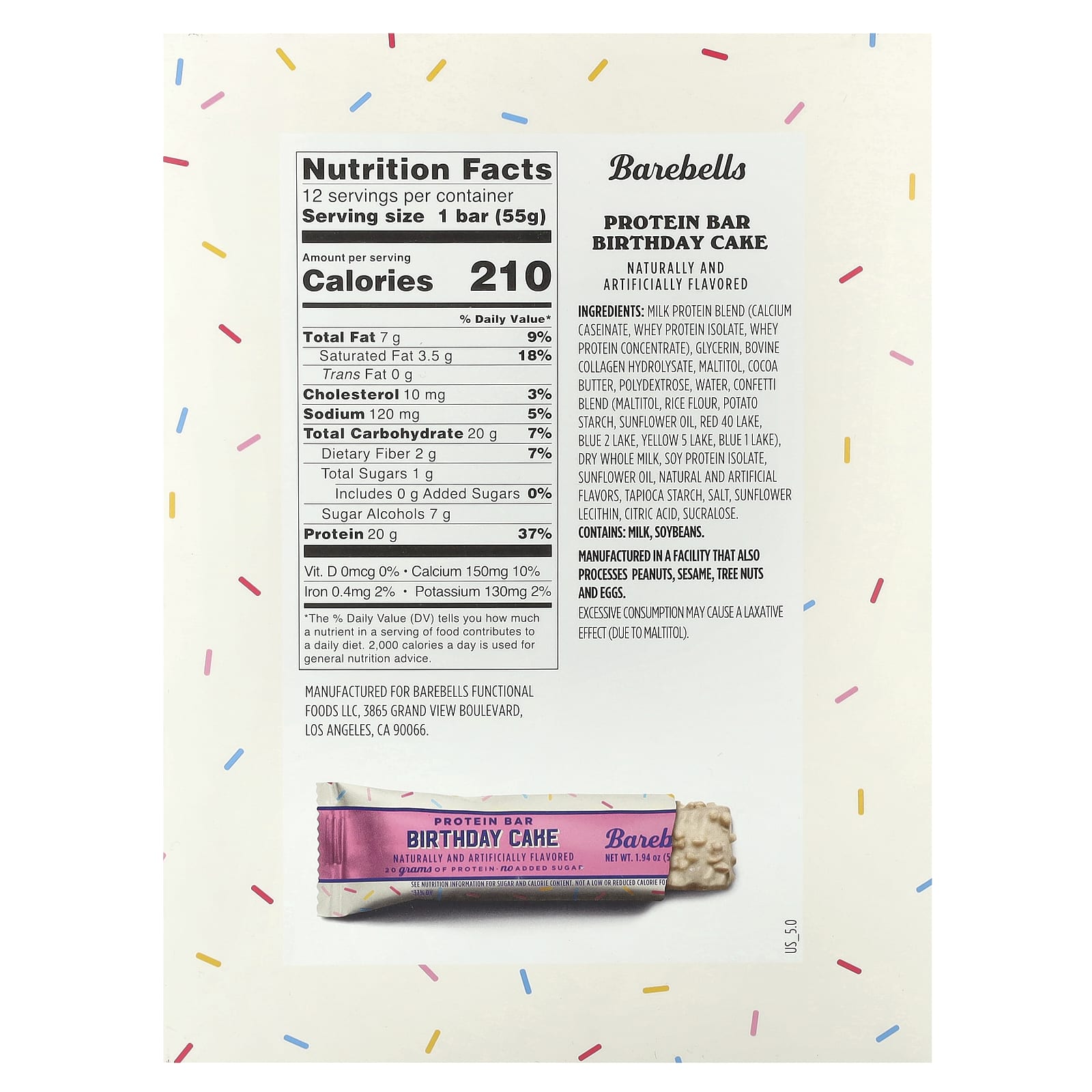 Birthday Cake Protein Bars | 12 Count | Barebells - Image 2