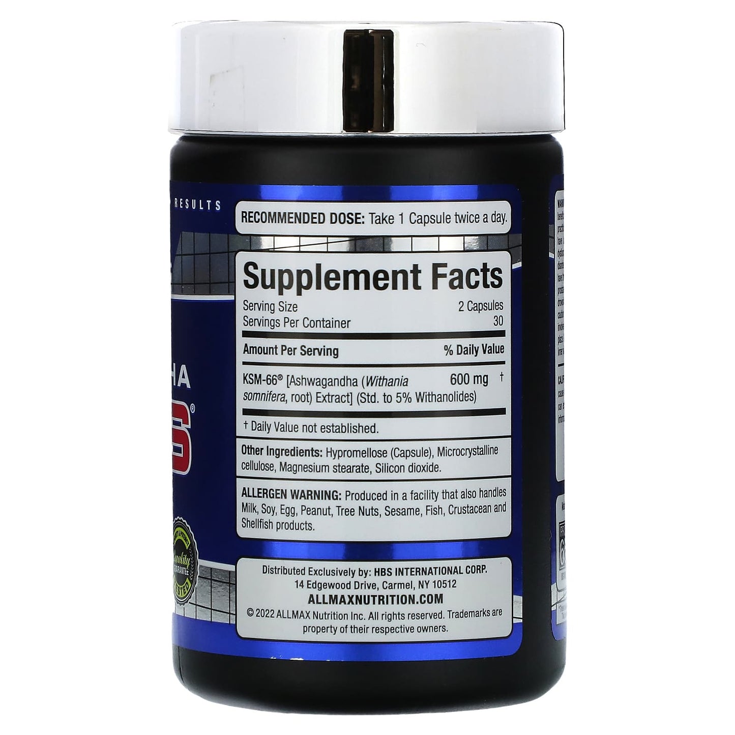 ALLMAX, Essentials, Ashwagandha KSM-66, 60 Veggie Caps (300 mg per Capsule)