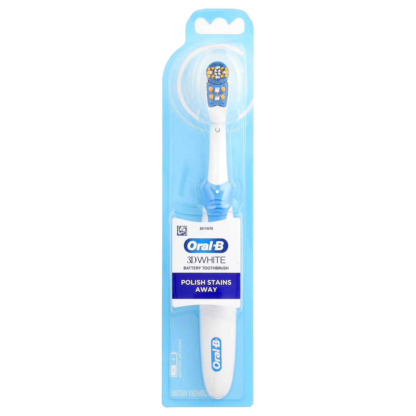 Oral-B, 3D White, Battery Power Toothbrush, 1 Toothbrush - Image 1