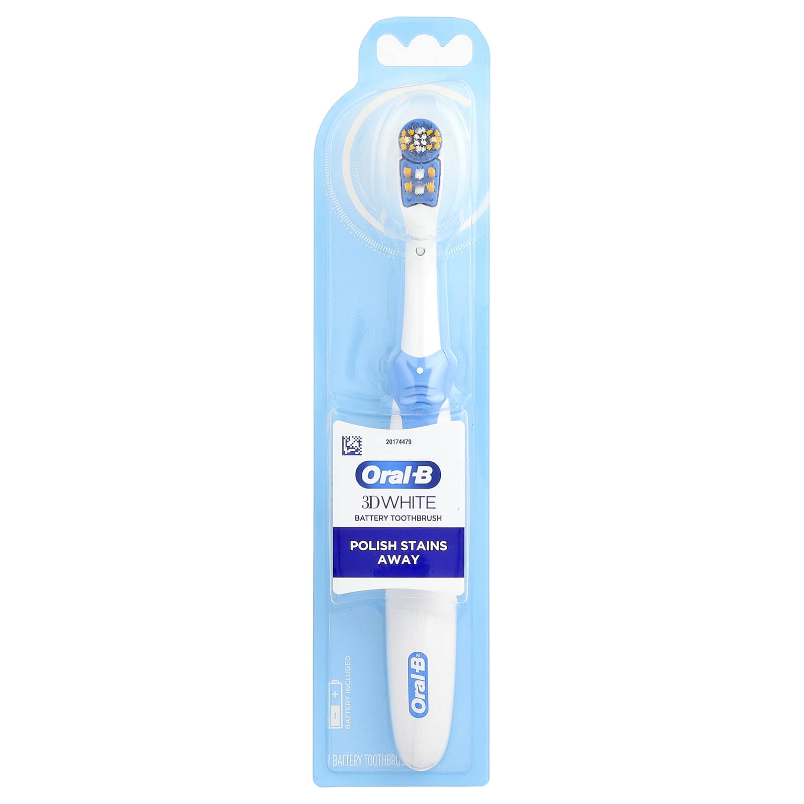 Oral-B, 3D White, Battery Power Toothbrush, 1 Toothbrush - Image 1