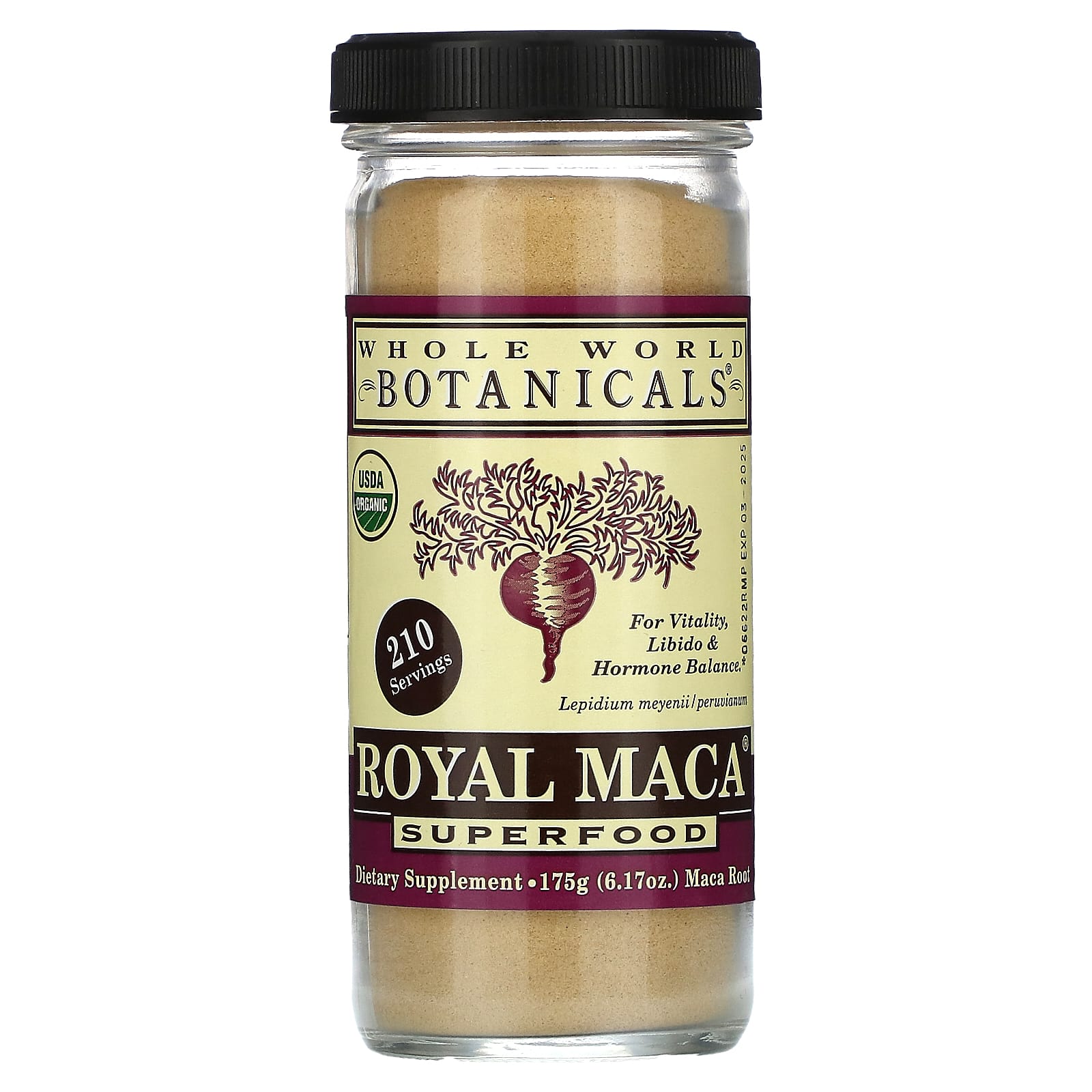 Whole World Botanicals, Royal Maca, Superfood, 6.17 oz (175 g) - Image 1