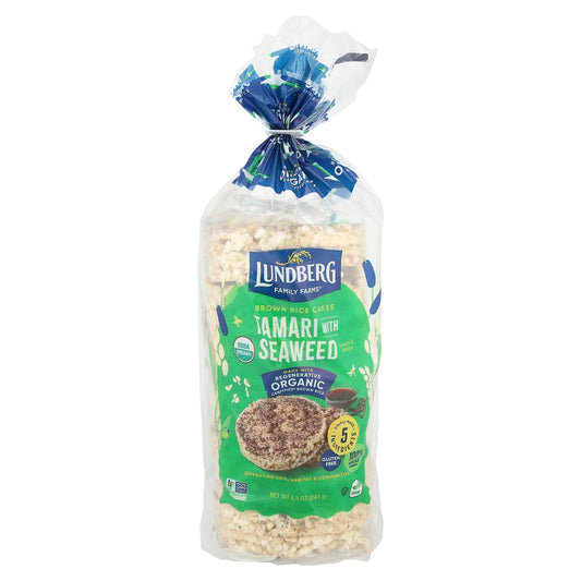 Lundberg, Organic Brown Rice Cakes, Tamari with Seaweed, 8.5 oz (241 g) - Image 1