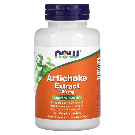 NOW Foods, Artichoke Extract, 450 mg, 90 Veg Capsules - Image 1