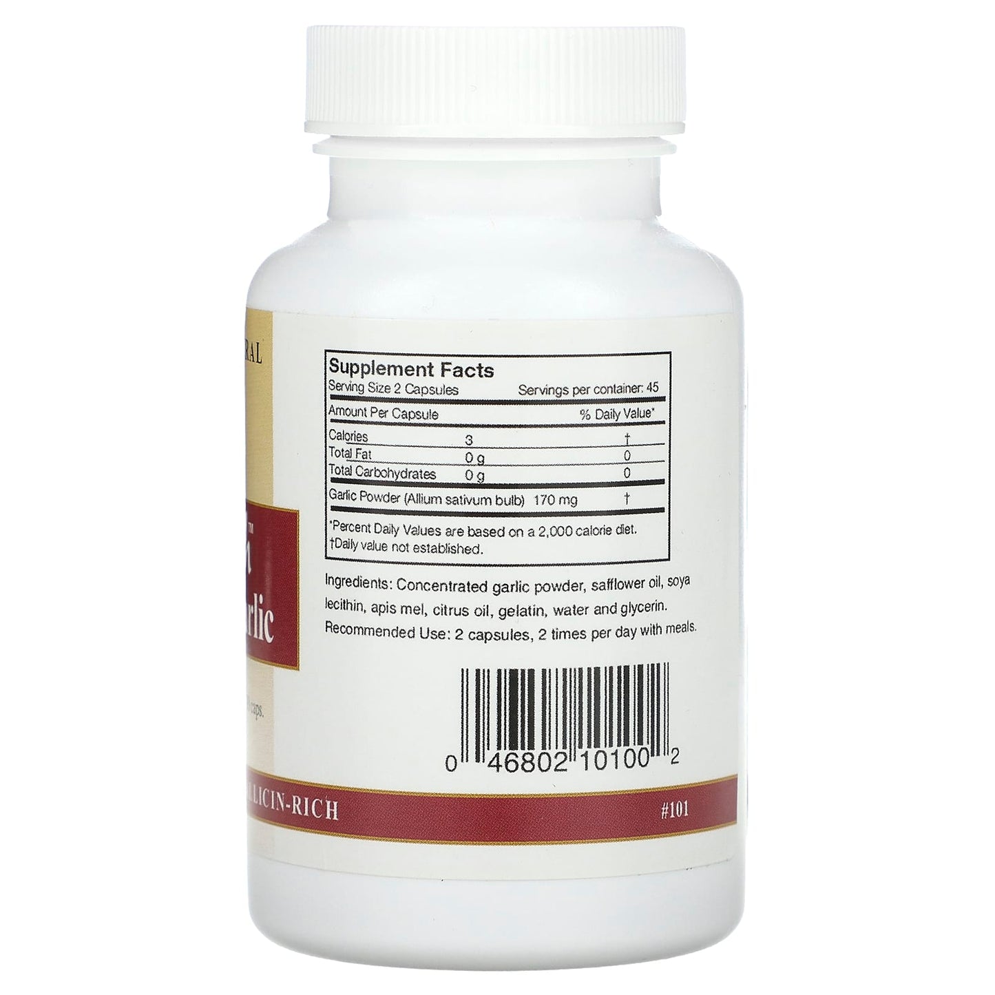 Odorless Garlic Supplement by Arizona Natural - 90 Capsules - Image 2