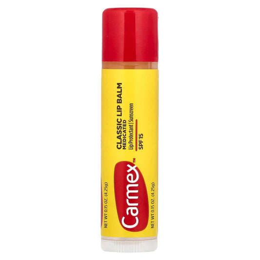 Carmex Medicated Lip Balm with SPF 15, Moisturizing Protection for Dry Lips - Image 1
