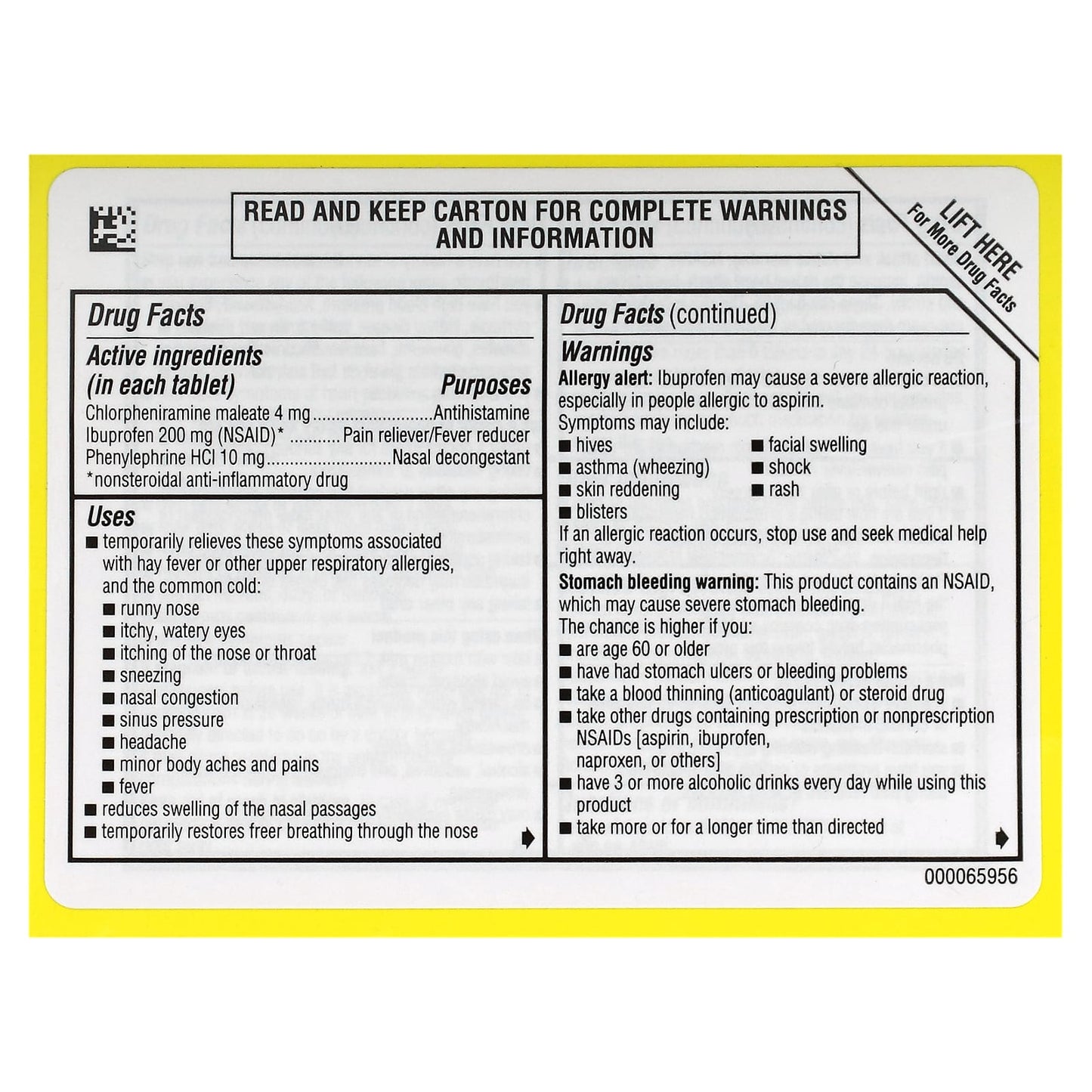 Advil Allergy & Congestion Relief, 20 Tablets for Sinus Pressure - Image 2