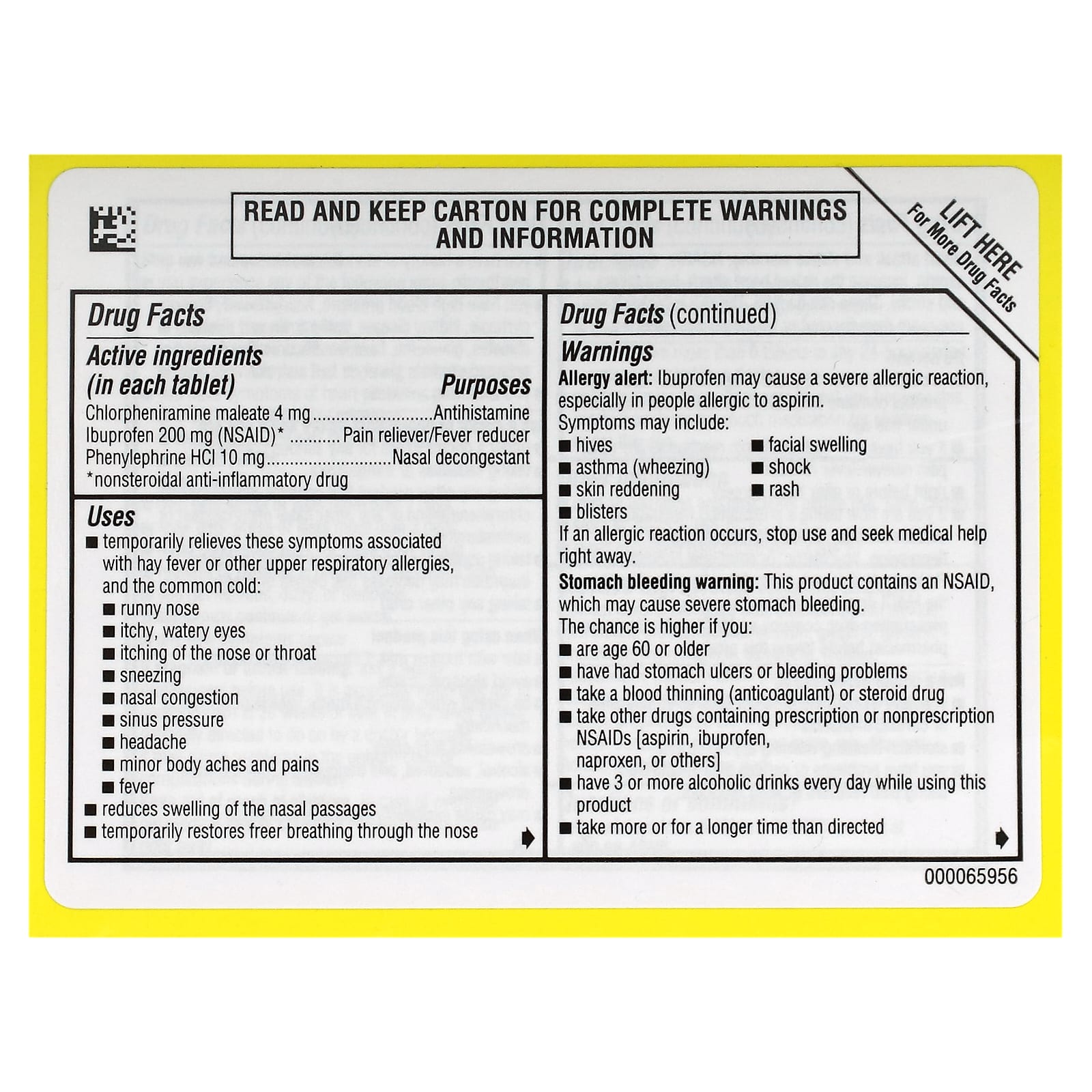 Advil Allergy & Congestion Relief, 20 Tablets for Sinus Pressure - Image 2