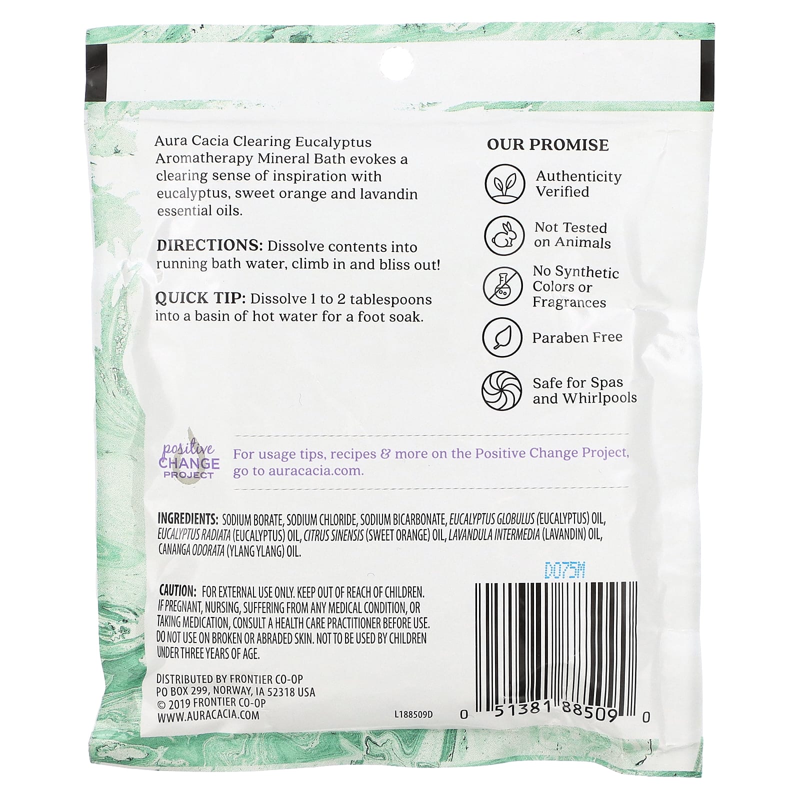 Aura Cacia Clearing Eucalyptus Mineral Bath, 2.5 oz - Image 2