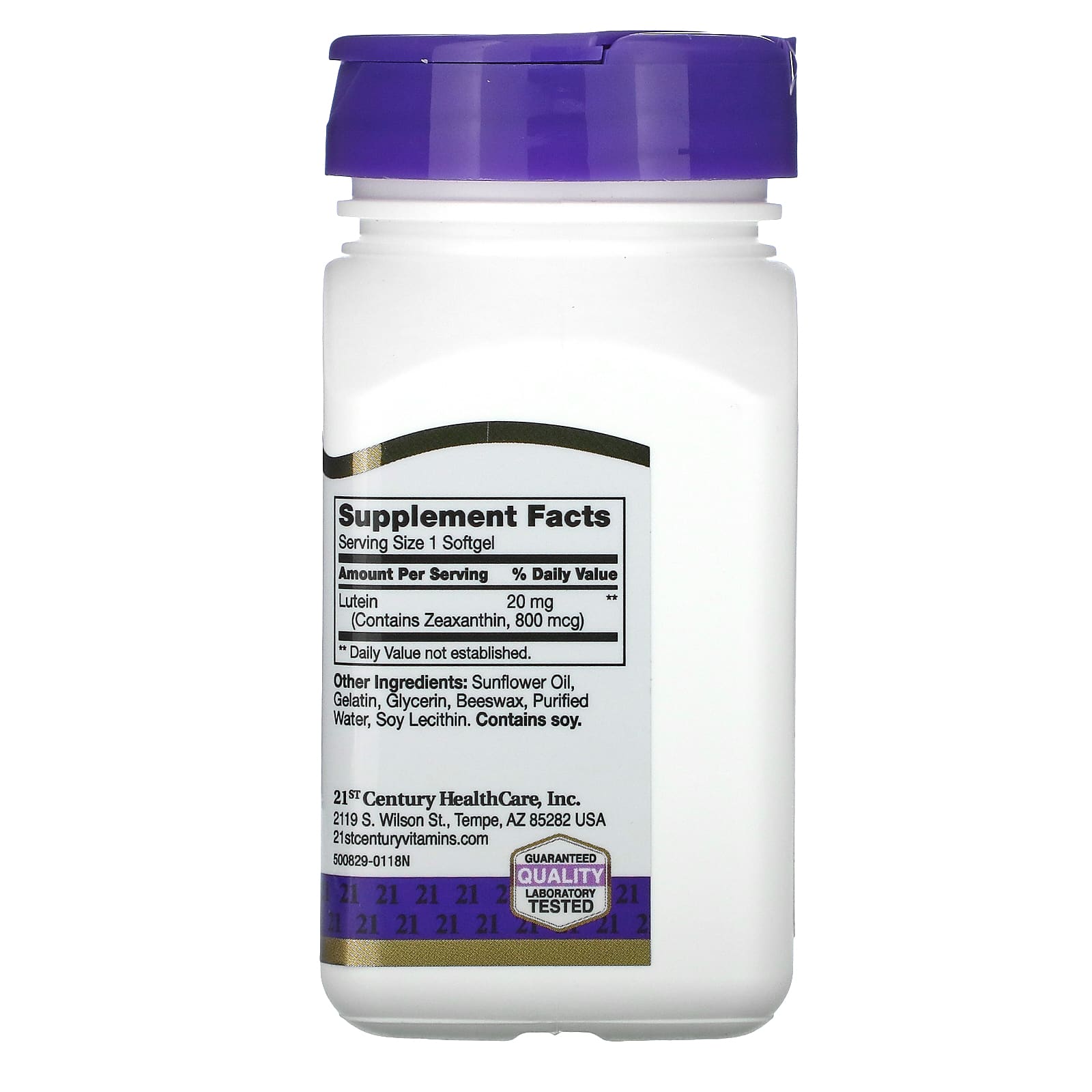 21st Century Lutein 20mg Softgels for Eye Health Support - Image 2