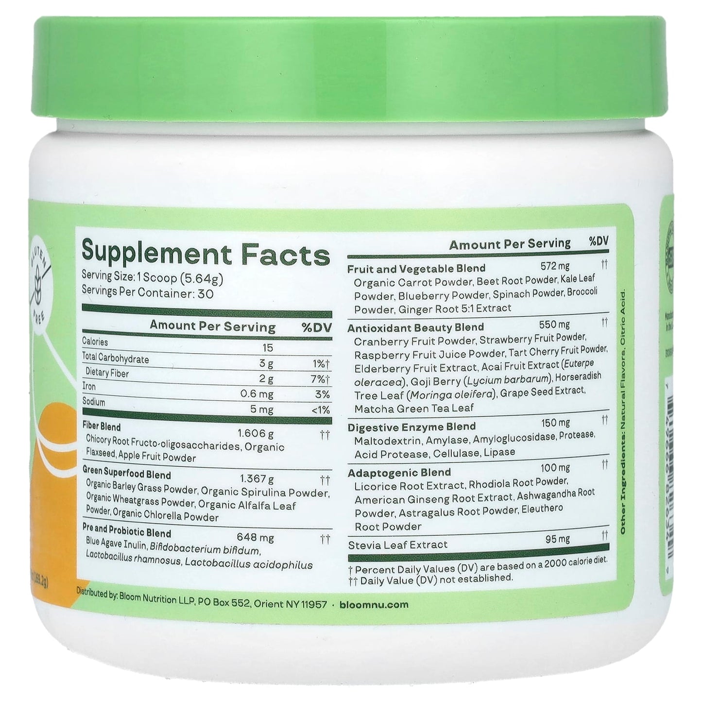 Boost Gut Health with Bloom's Mango Greens Superfood, 5.97 oz - Image 2