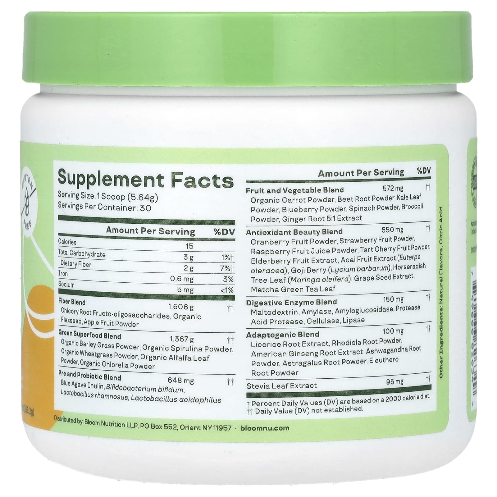 Boost Gut Health with Bloom's Mango Greens Superfood, 5.97 oz - Image 2