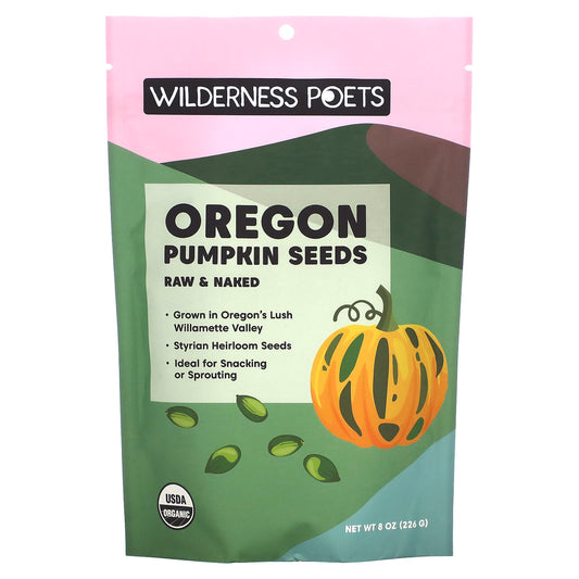 Wilderness Poets, Organic Oregon Pumpkin Seeds, 8 oz (226 g) - Image 1