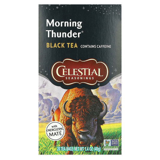 Morning Thunder Black Tea by Celestial Seasonings - 20 Tea Bags - Image 1