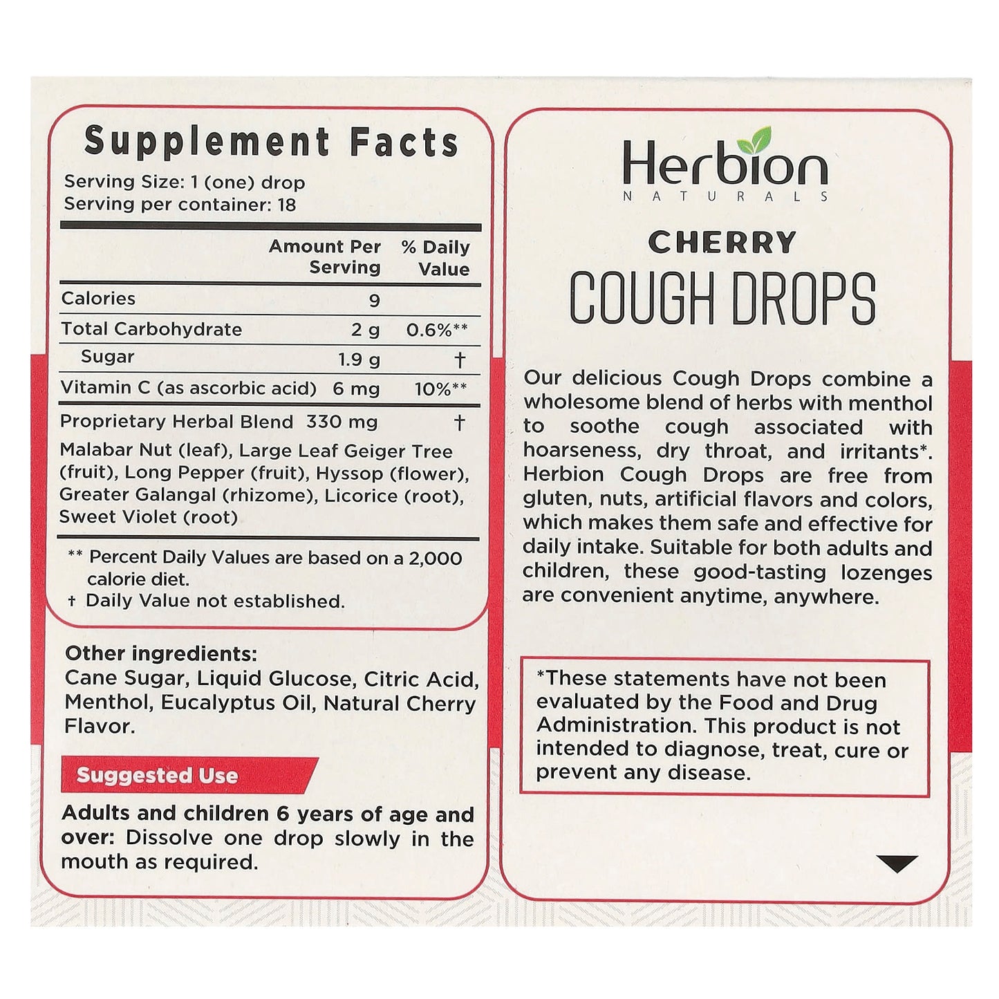 Natural Cough Relief with Herbion Naturals Cherry Cough Drops - Image 2