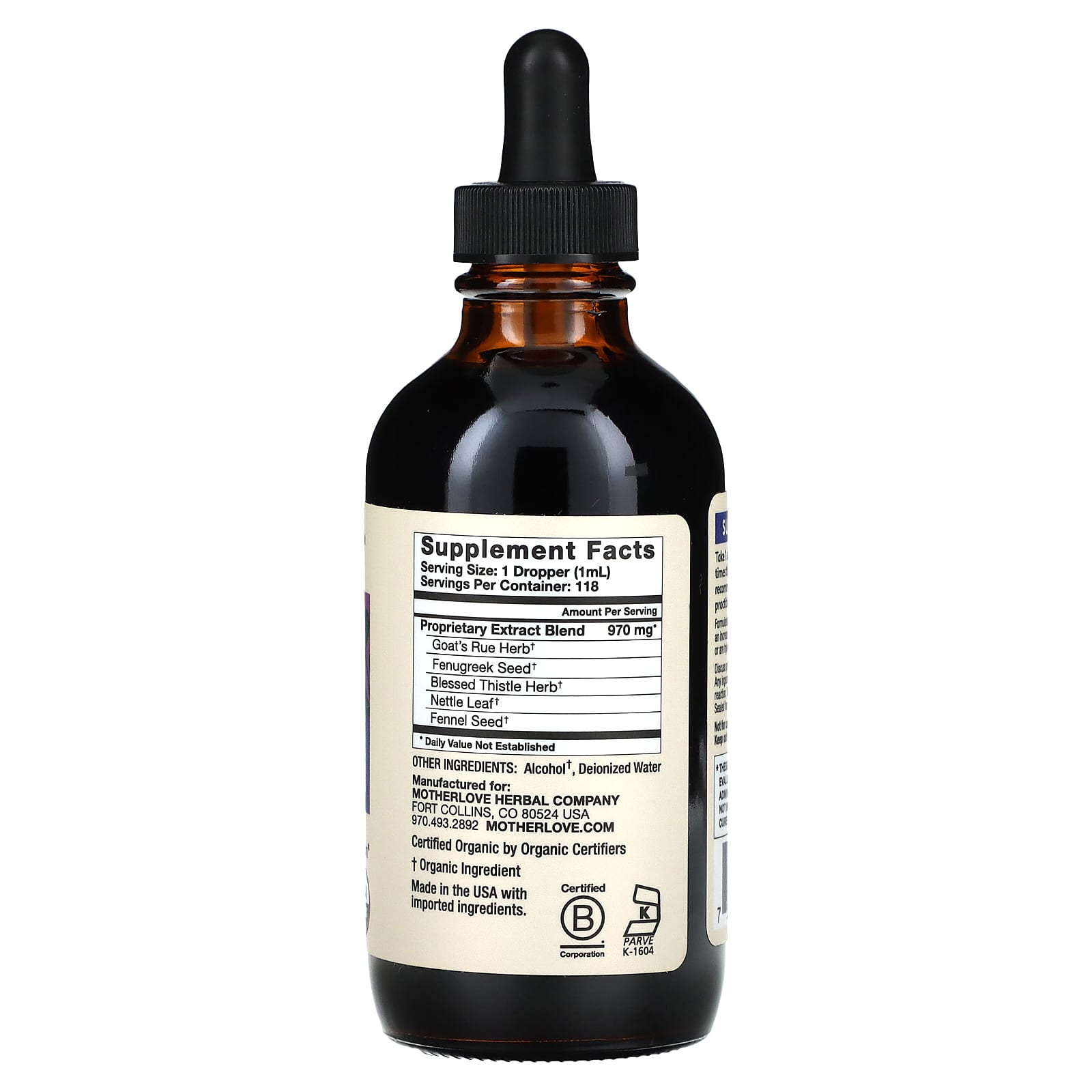 Motherlove, Breastfeeding, More Milk, Special Blend, 4 fl oz (118 ml) - Image 2