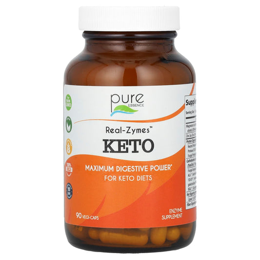 Pure Essence, Real-Zymes Keto, 90 Vegi-Caps - Image 1