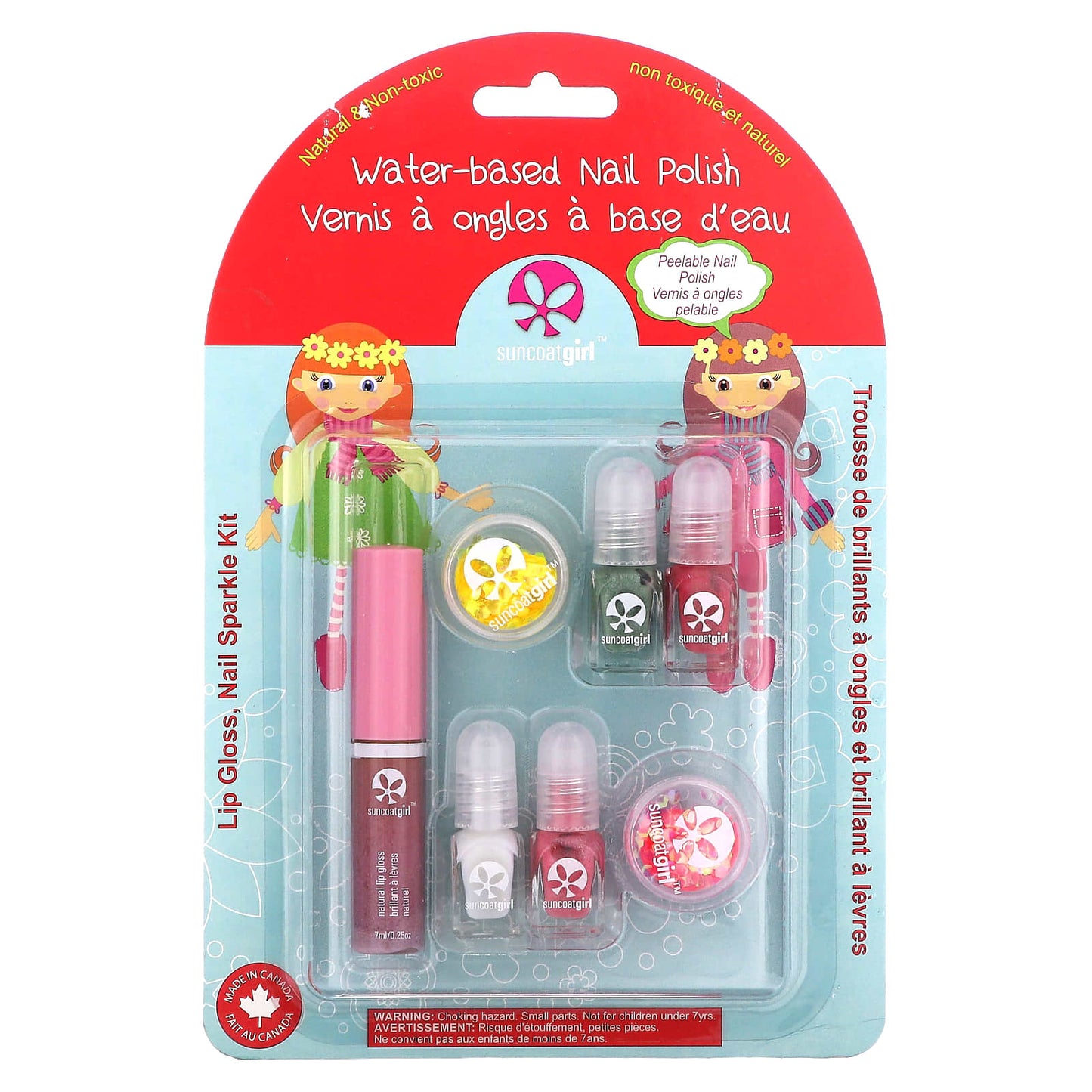SuncoatGirl, Lip Gloss, Nail Sparkle Kit, 7 Piece Kit - Image 2
