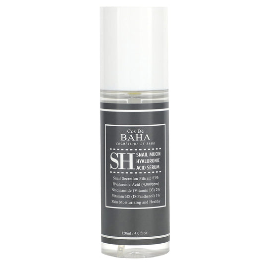 Cos De BAHA Snail Mucin Hyaluronic Acid Serum, 4 fl oz (120 ml) - Image 1