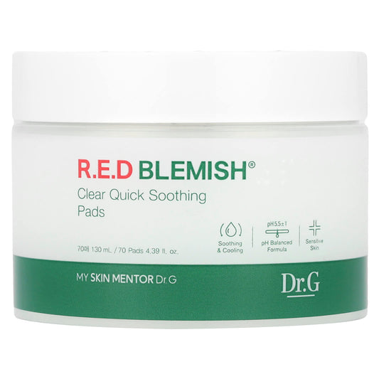 Dr. G R.E.D Blemish Clear Quick Soothing Pads 70 Count - Image 1