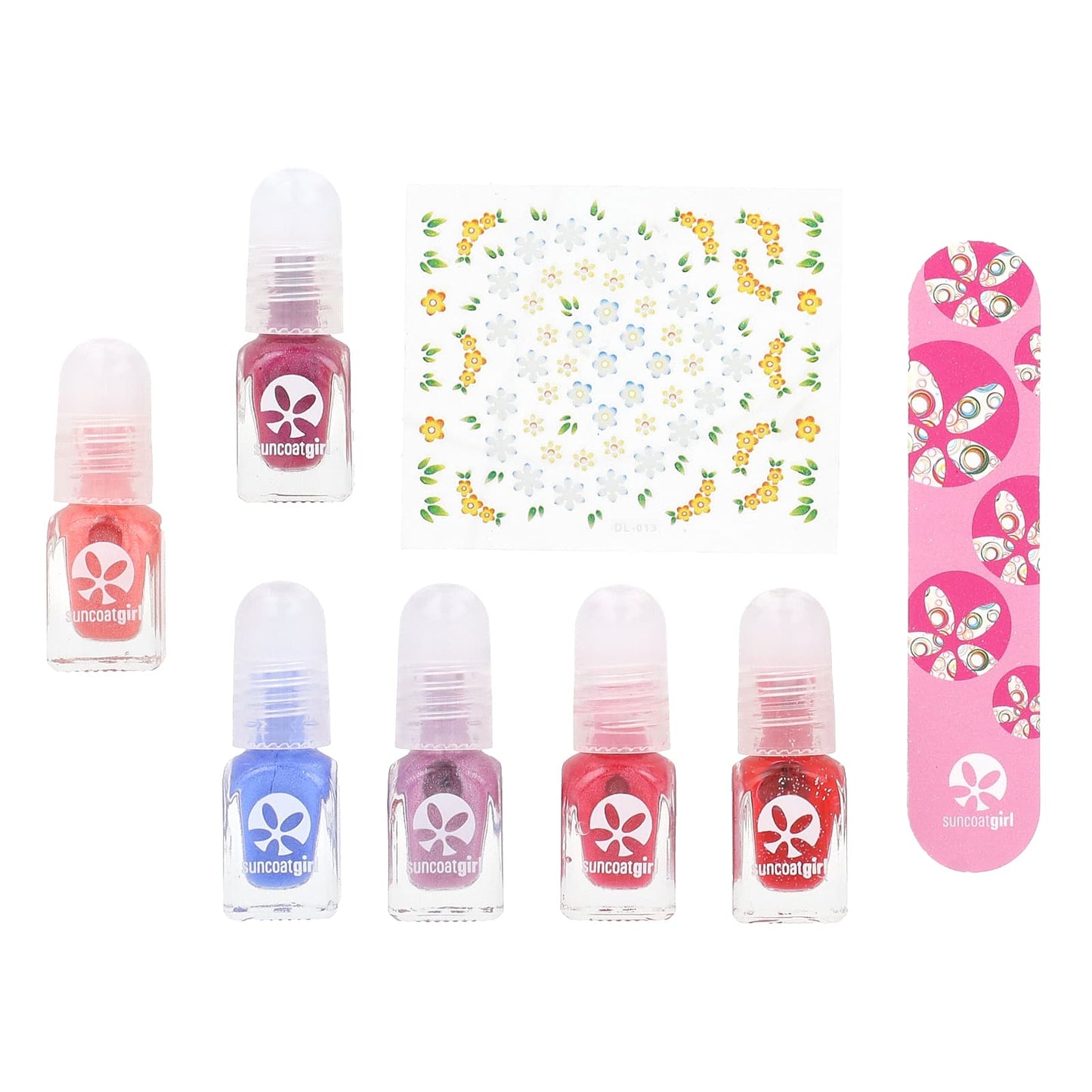 SuncoatGirl, Water-Based Nail Polish, Mini Mani Kit, 8 Piece Kit - Image 1