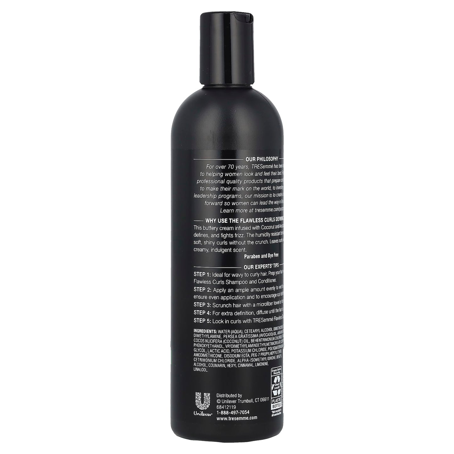 TRESemmé, Flawless Curls Defining Cream, With Coconut and Avocado Oil, 12 fl oz (355 ml) - Image 2
