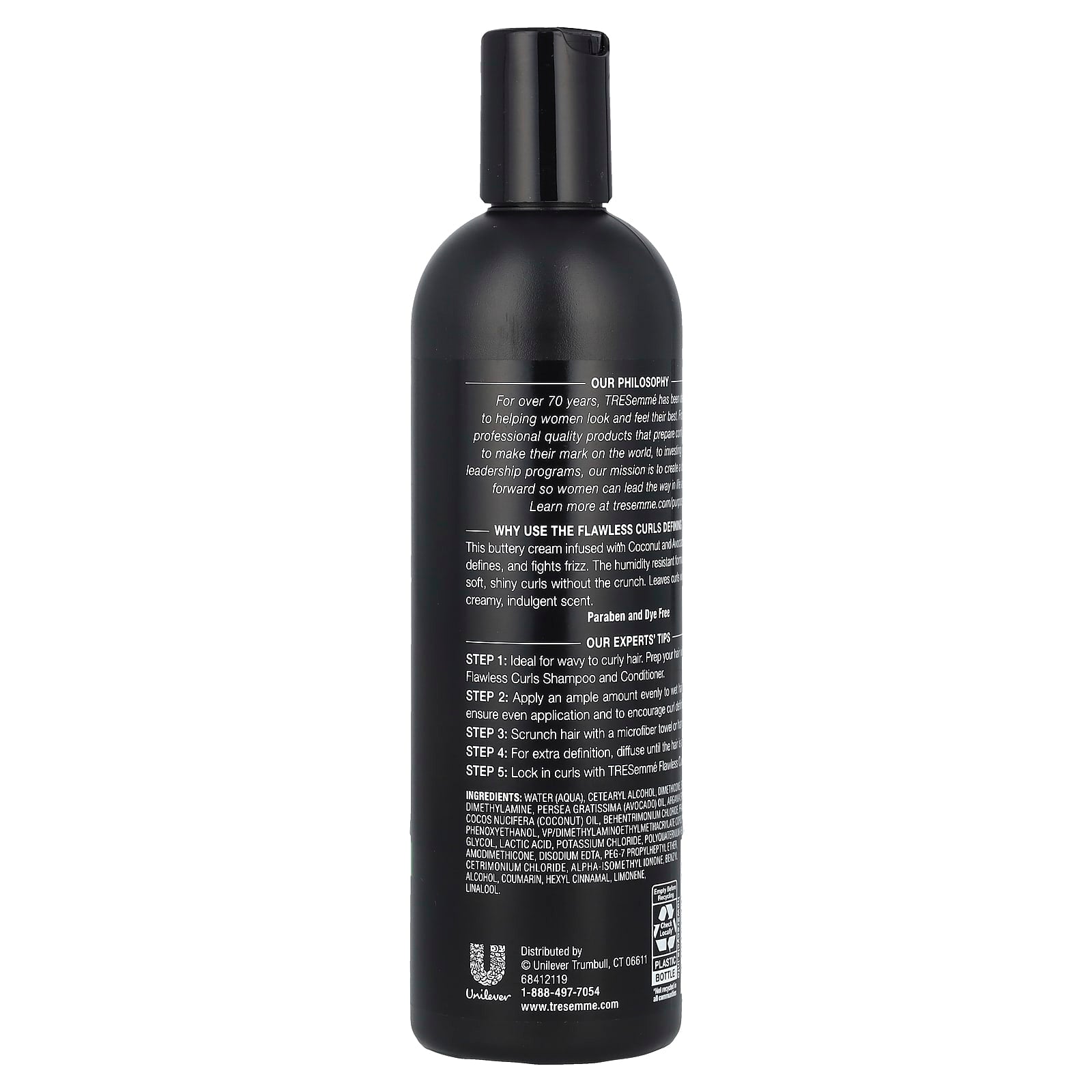 TRESemmé, Flawless Curls Defining Cream, With Coconut and Avocado Oil, 12 fl oz (355 ml) - Image 2