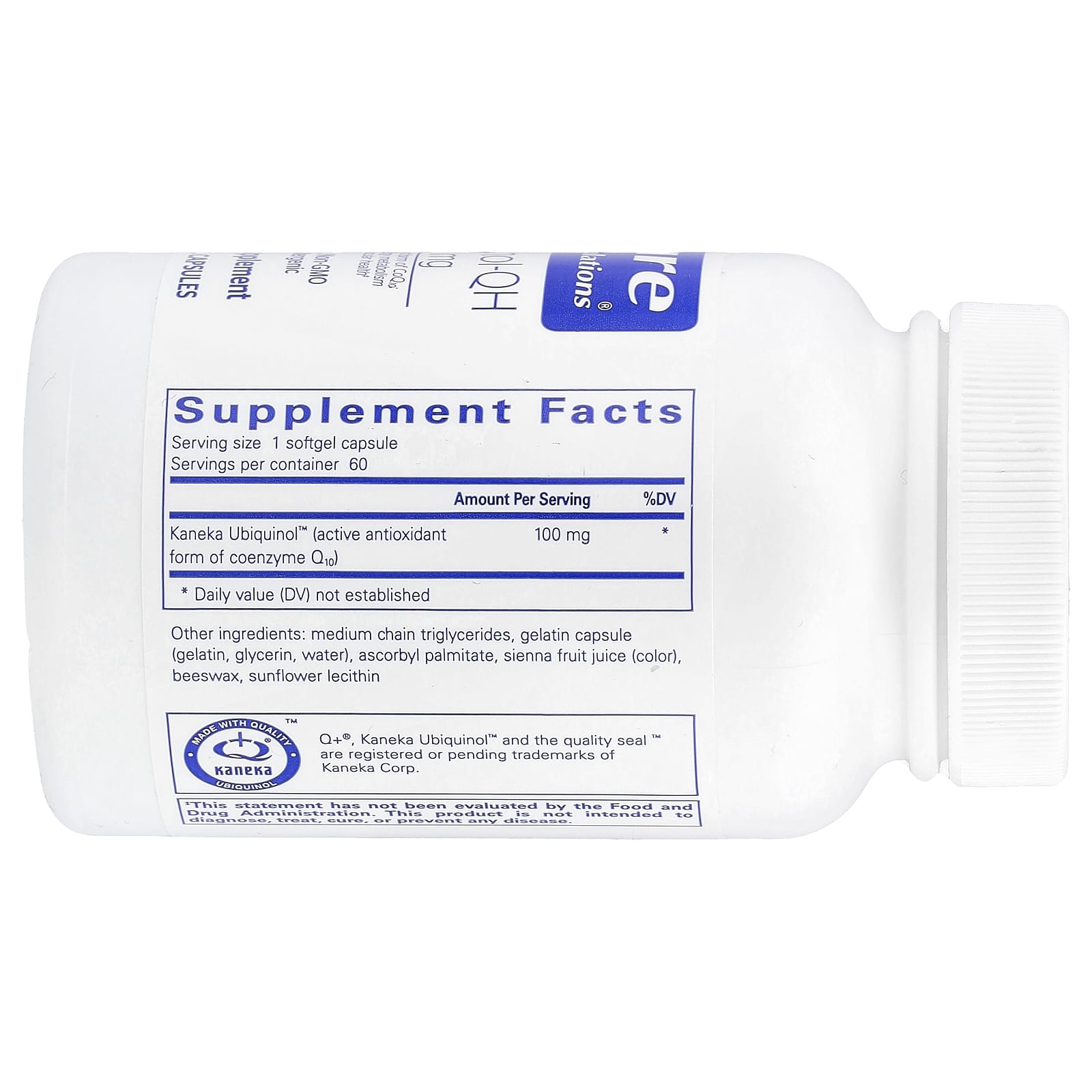Pure Encapsulations, Ubiquinol-QH, 100 mg, 60 Softgel Capsules - Image 2