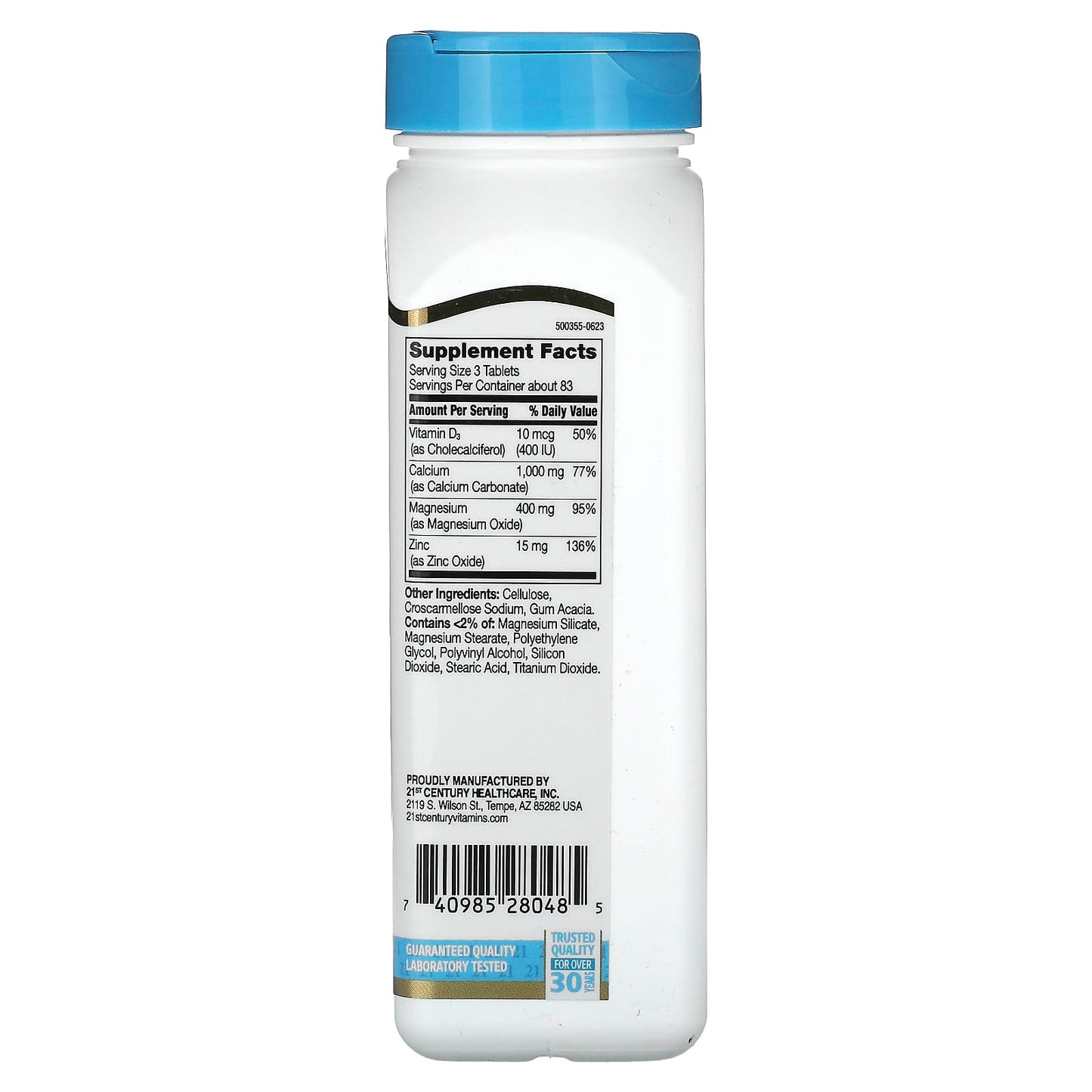 Calcium Magnesium Zinc + D3 Supplement for Bone Health Support - Image 2