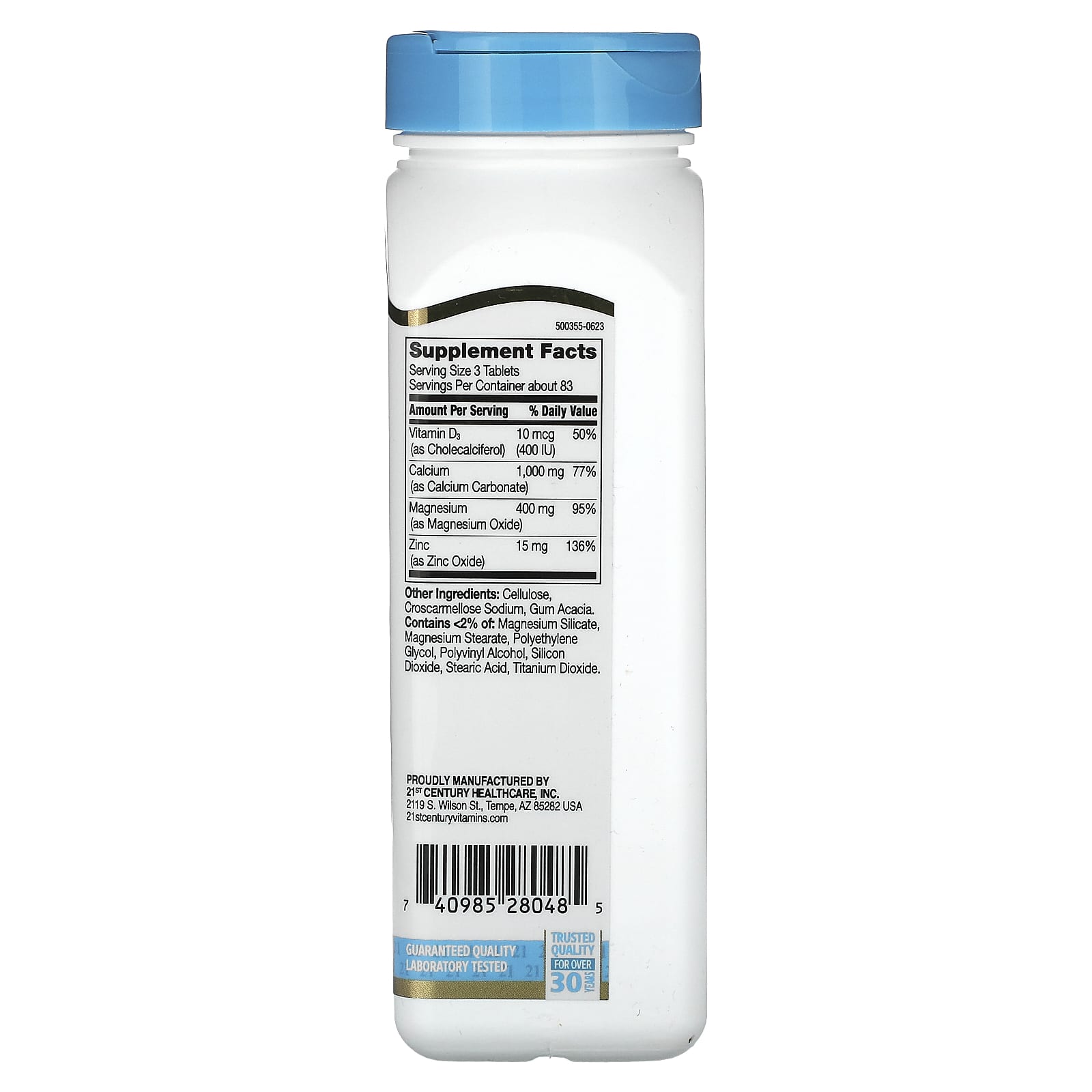 Calcium Magnesium Zinc + D3 Supplement for Bone Health Support - Image 2