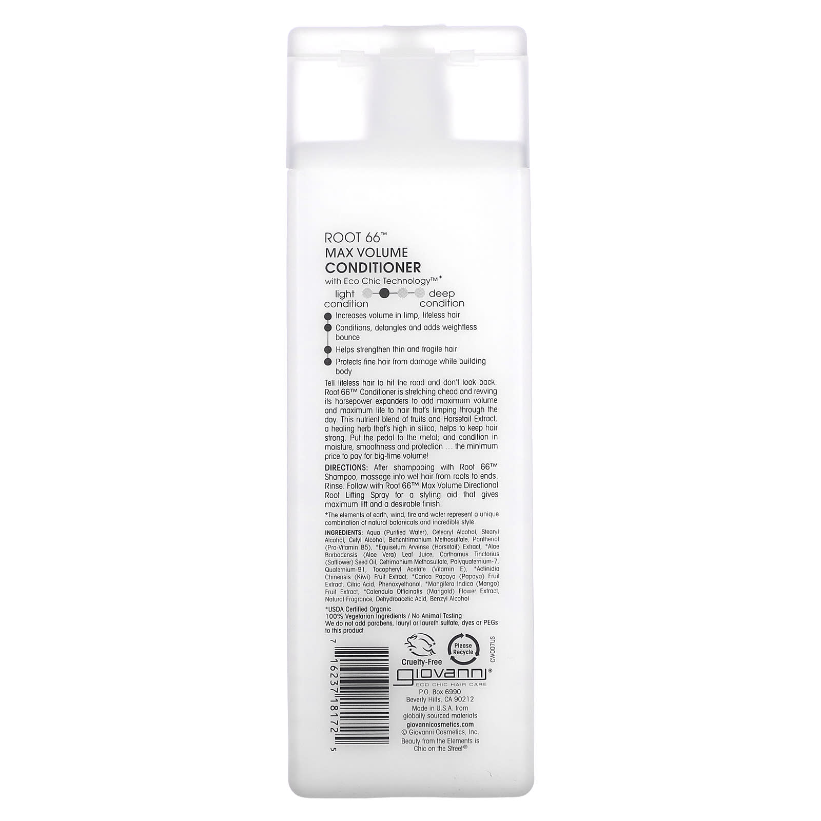 Giovanni Root 66 Max Volume Conditioner for Thinning, Lifeless Hair - Image 2