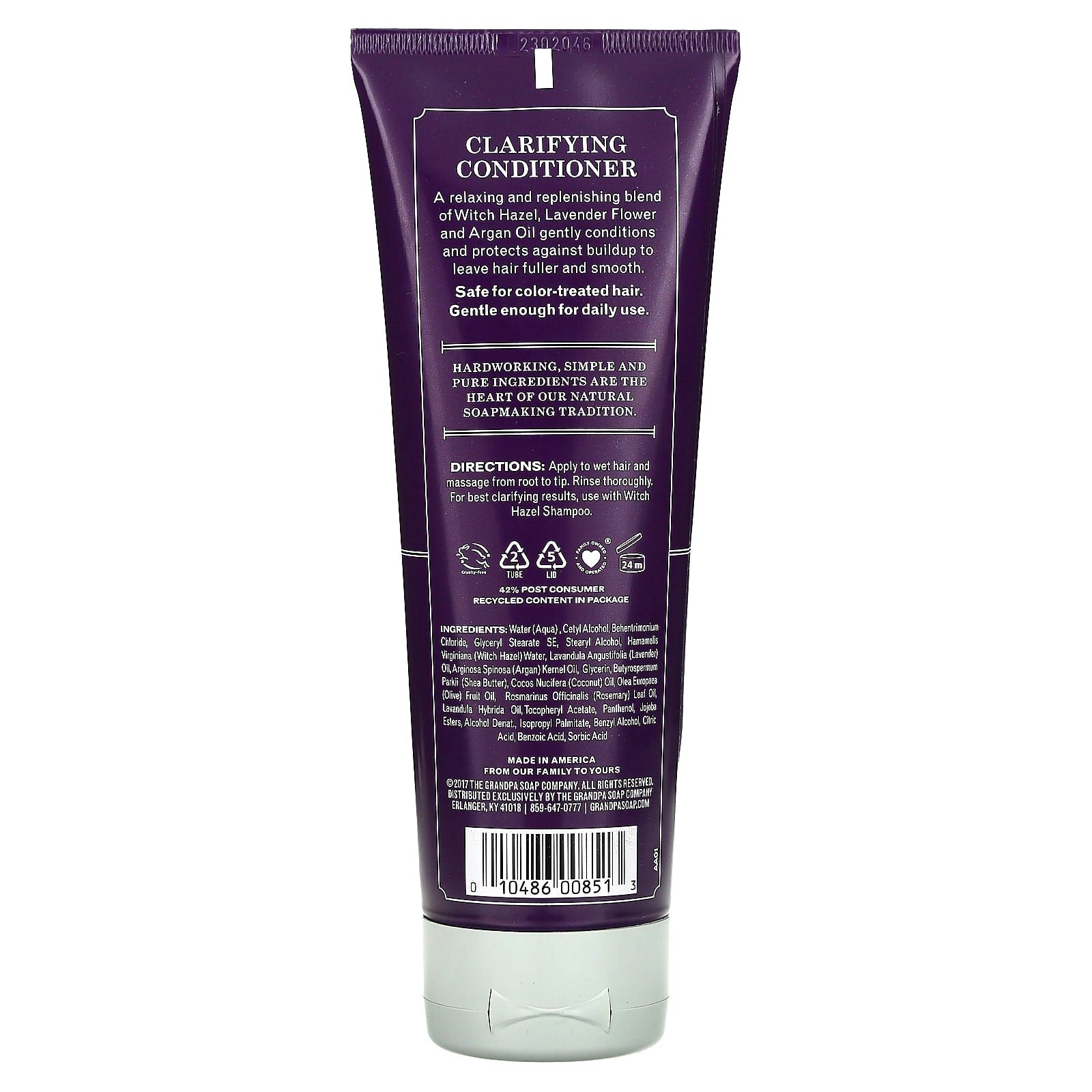 The Grandpa Soap Co., Witch Hazel Conditioner, Clarify, All Hair Types, 8 fl oz (237 ml) - Image 2
