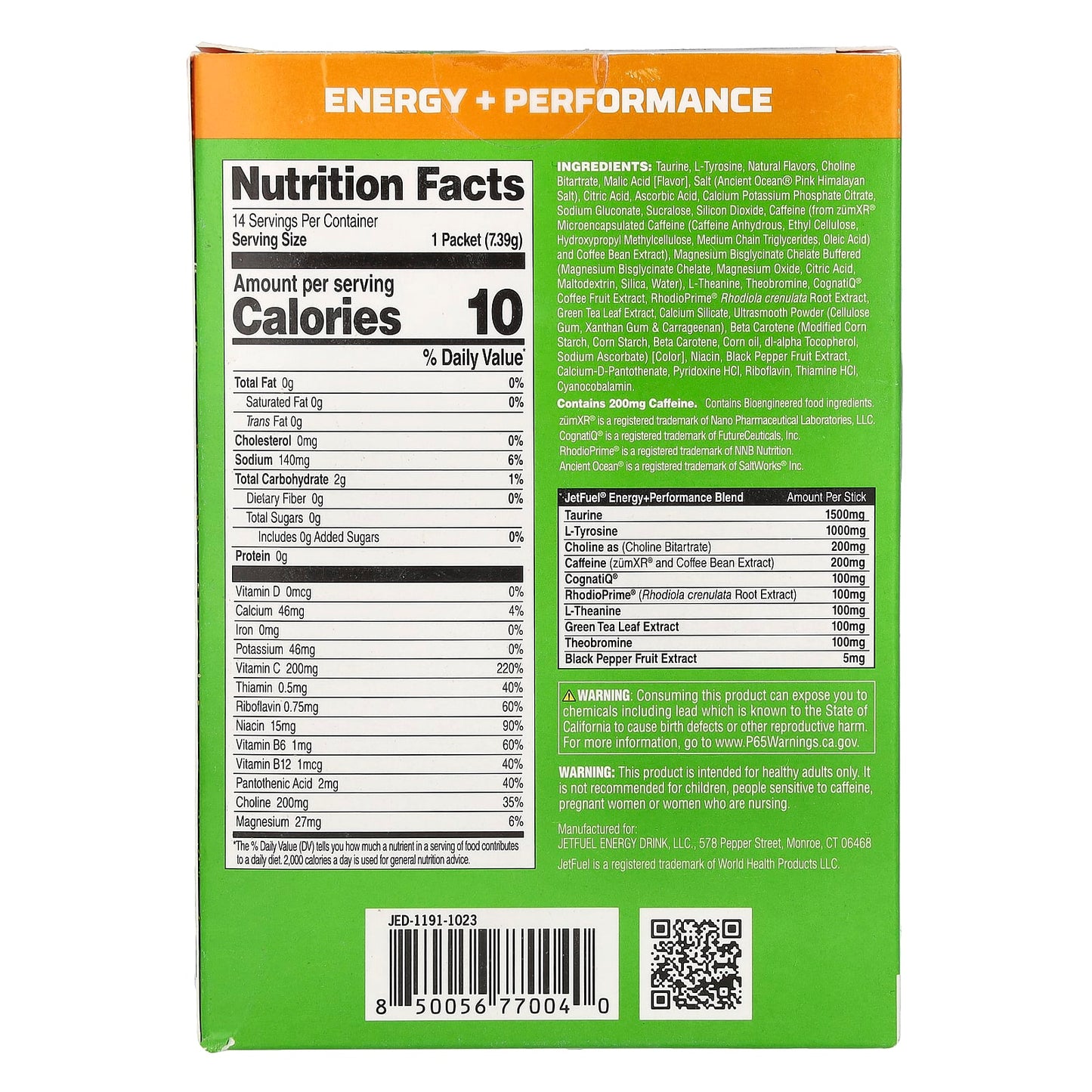 GAT JetFuel Energy Sticks for Peak Performance & Focus | 14 Stick Packs - Image 2