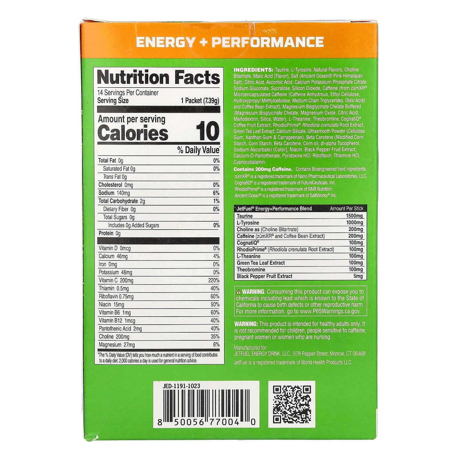 GAT JetFuel Energy Sticks for Peak Performance & Focus | 14 Stick Packs - Image 2