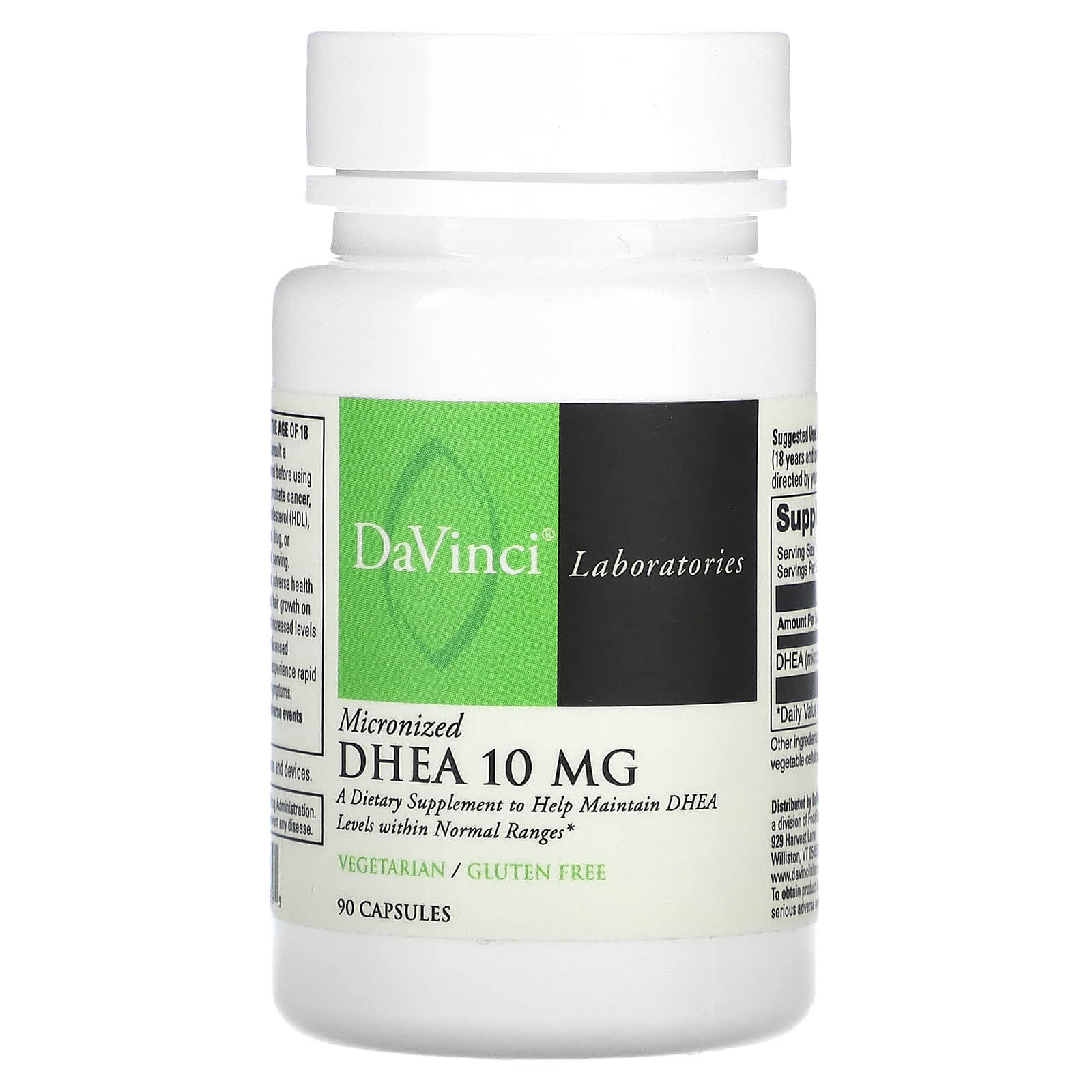 DHEA Supplement for Hormone Balance - 10mg, 90 Capsules - Image 1