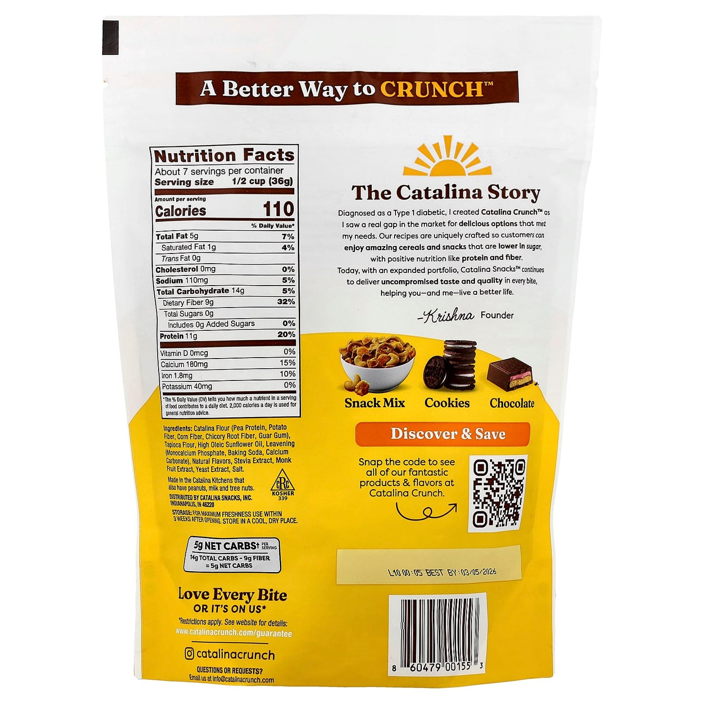 Honey Graham Keto Cereal by Catalina Crunch, Gluten-Free, 9 oz - Image 2