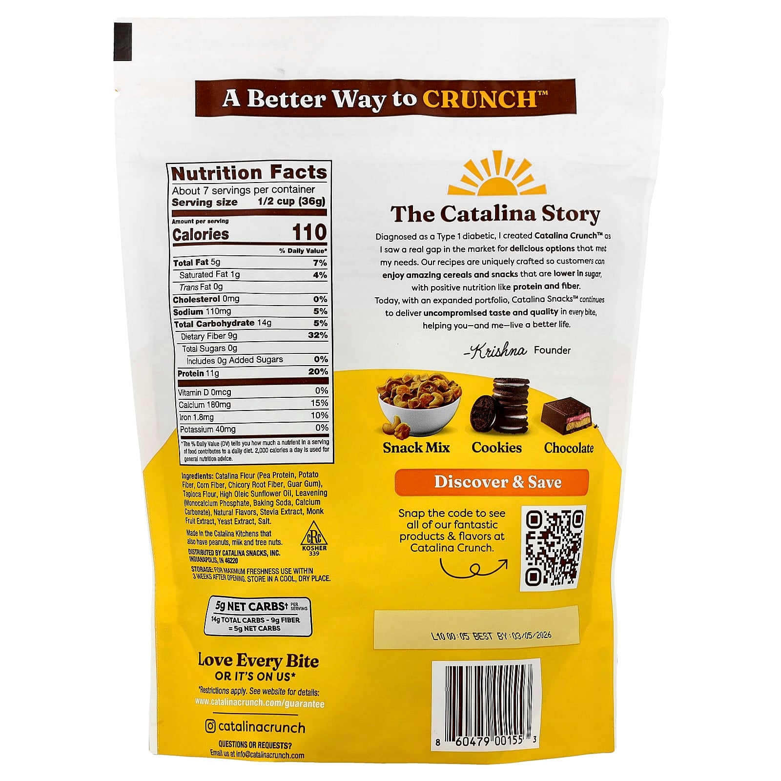 Honey Graham Keto Cereal by Catalina Crunch, Gluten-Free, 9 oz - Image 2