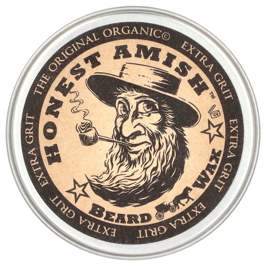 Natural Beard Care - Honest Amish Organic Beard Wax, 2 oz (60 ml) - Image 1