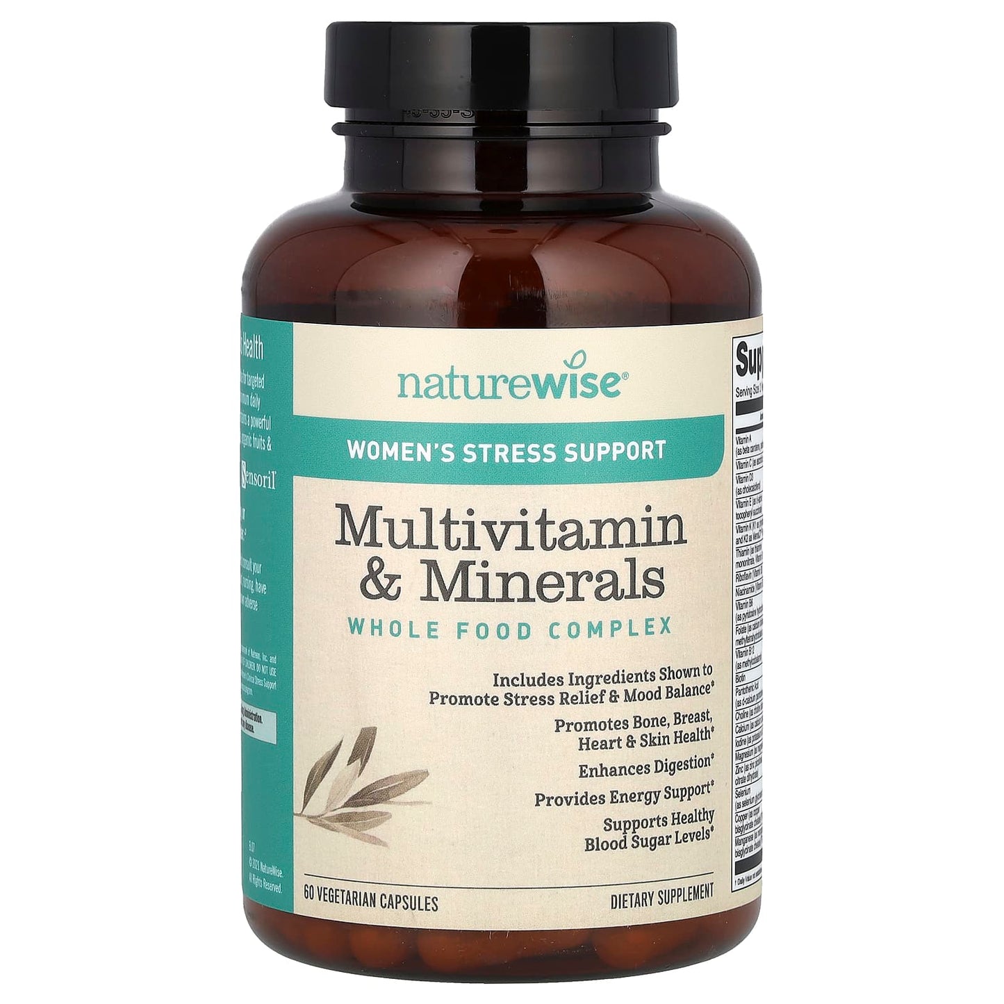 NatureWise, Women's Multivitamin & Minerals, 60 Vegetarian Capsules - Image 1