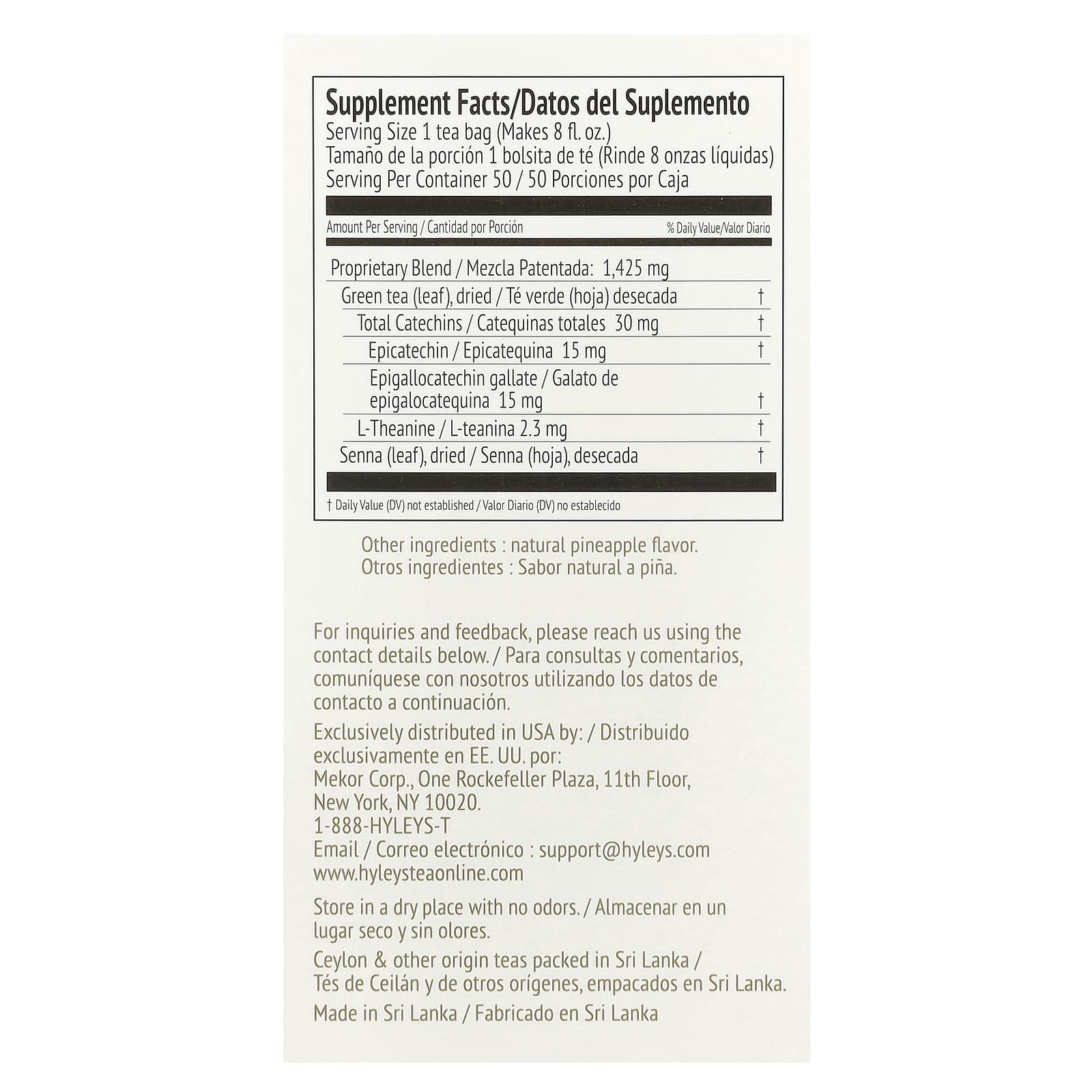 Hyleys Tea - Natural Weight Loss Support with Pineapple Slim Tea - Image 2