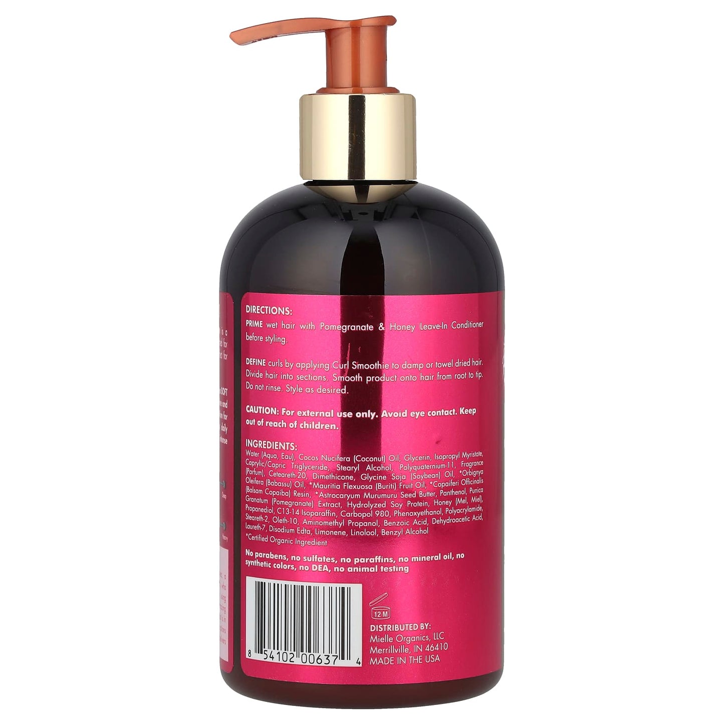 Mielle, Curl Smoothie, Pomegranate & Honey, 12 fl oz (355 ml) - Image 2
