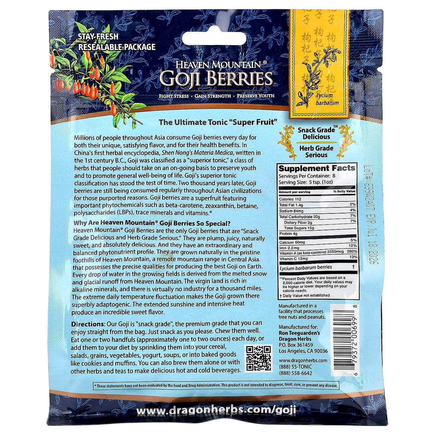 Dragon Herbs Goji Berries - Authentic Superfruit for Youthful Energy - Image 2