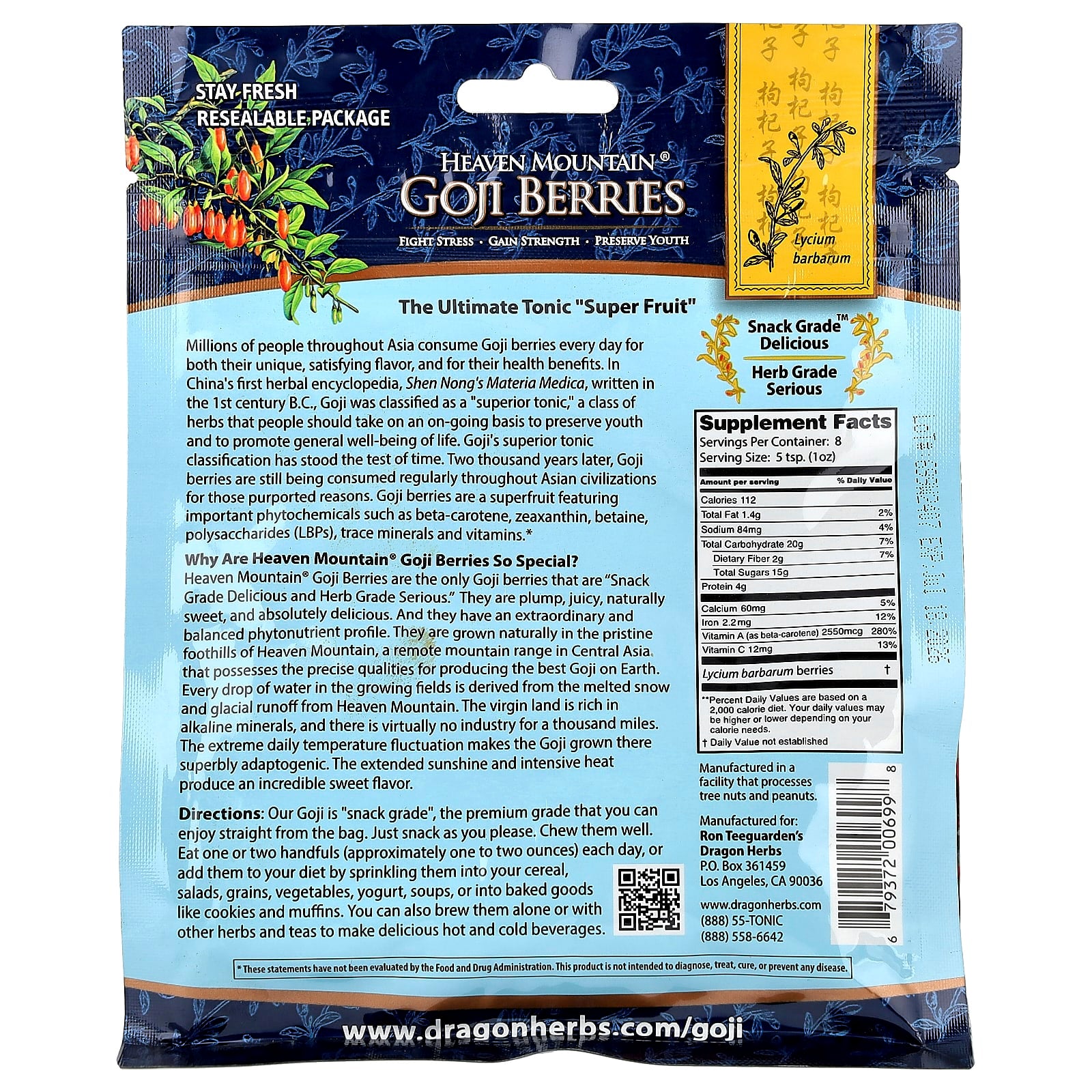 Dragon Herbs Goji Berries - Authentic Superfruit for Youthful Energy - Image 2