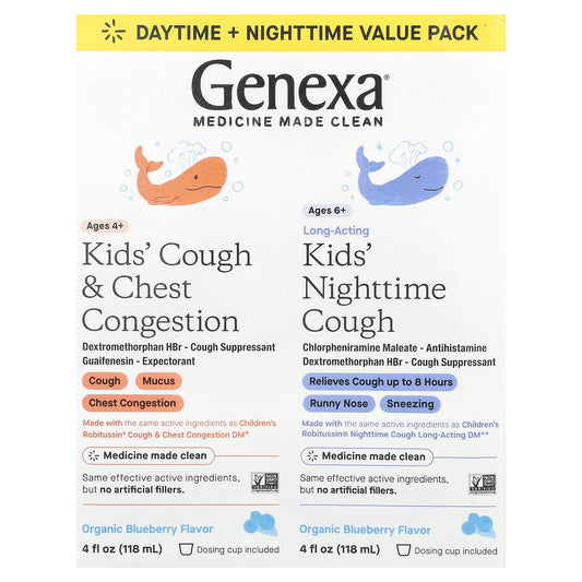 Genexa Kids' Cough & Chest Congestion Day + Nighttime Relief - 2 Pack - Image 1