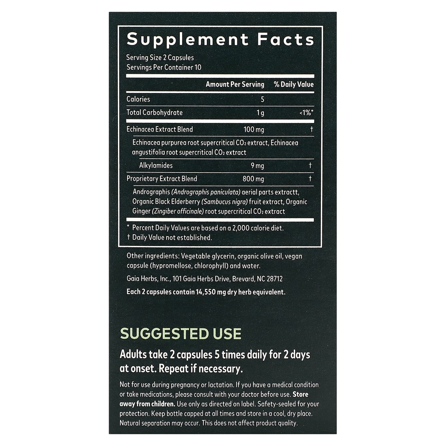 Gaia Herbs Quick Defense 20 Vegan Liquid Phyto-Caps for Immune Support - Image 2