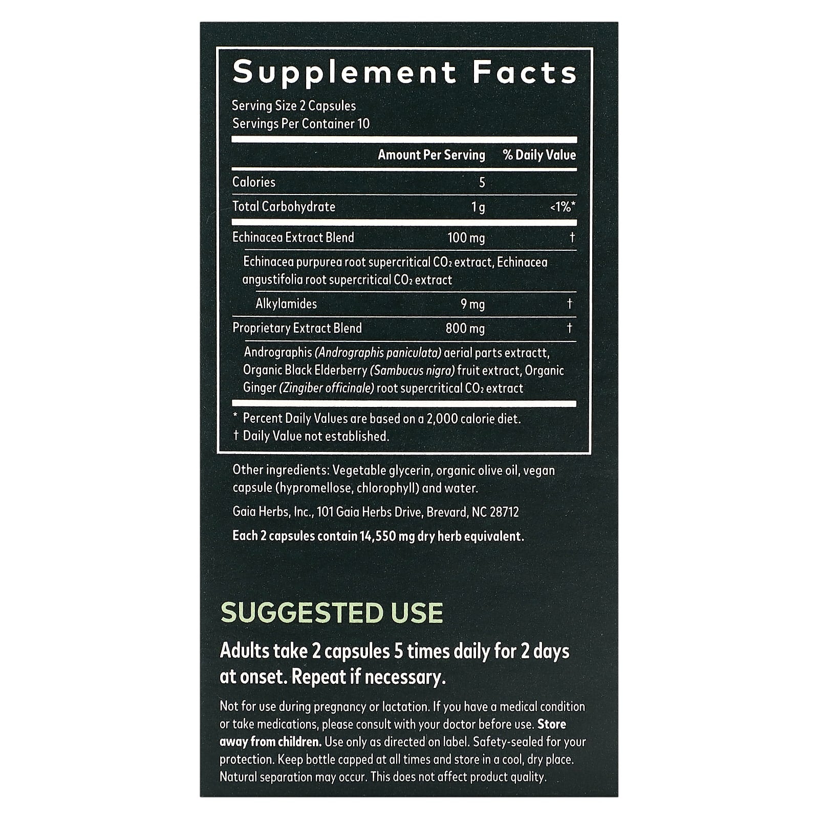 Gaia Herbs Quick Defense 20 Vegan Liquid Phyto-Caps for Immune Support - Image 2