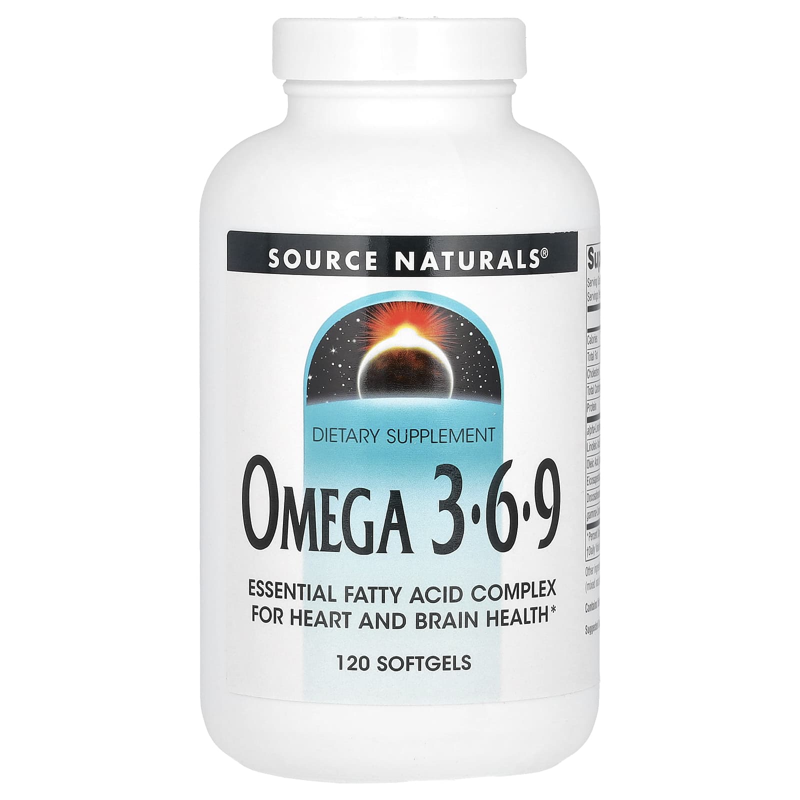 Source Naturals, Omega 3-6-9, 120 Softgels - Image 1