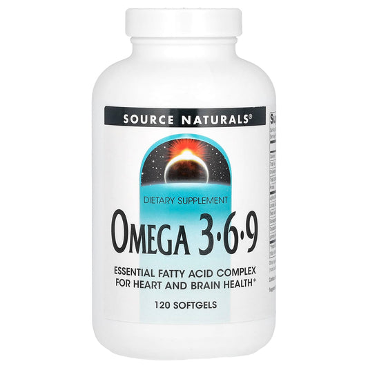 Source Naturals, Omega 3-6-9, 120 Softgels - Image 1