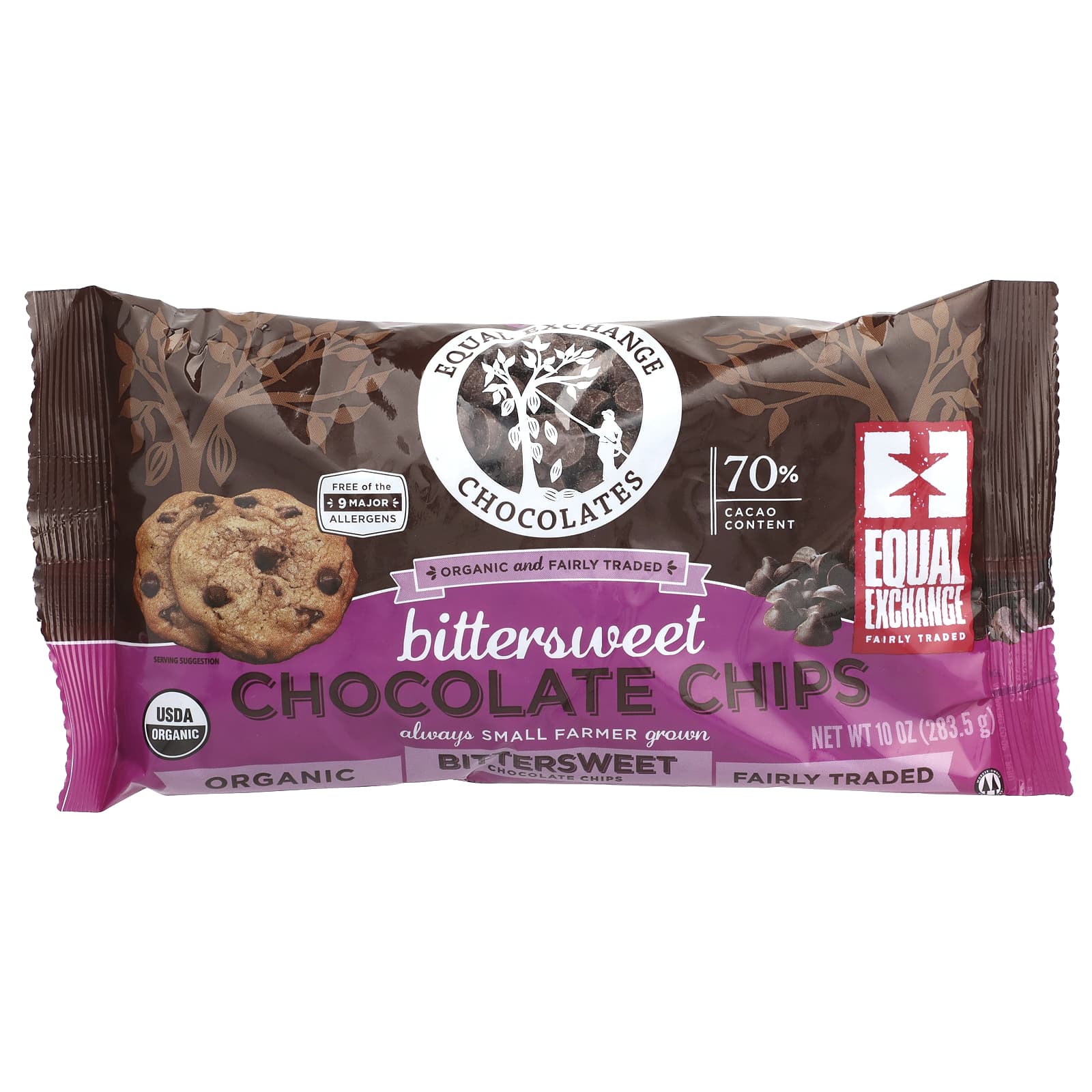 Fair Trade Organic 70% Cacao Dark Chocolate Chips by Equal Exchange - Image 1