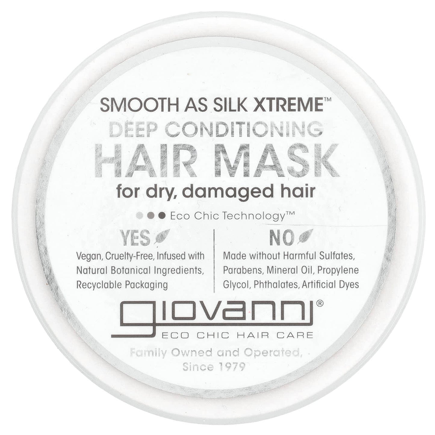 Giovanni Smooth As Silk Xtreme Deep Conditioner, 10 fl oz - Vegan, Cruelty-Free - Image 1