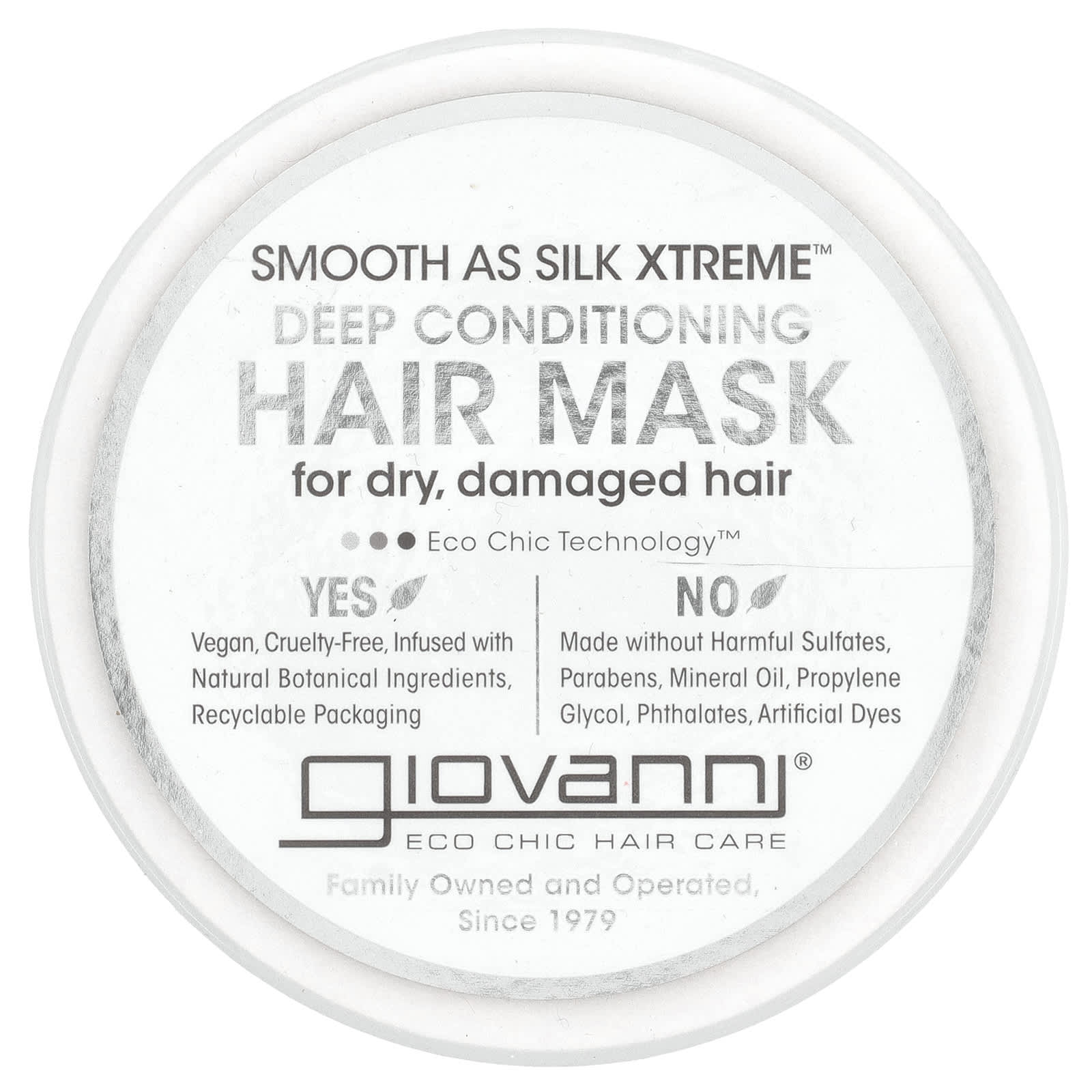 Giovanni Smooth As Silk Xtreme Deep Conditioner, 10 fl oz - Vegan, Cruelty-Free - Image 1